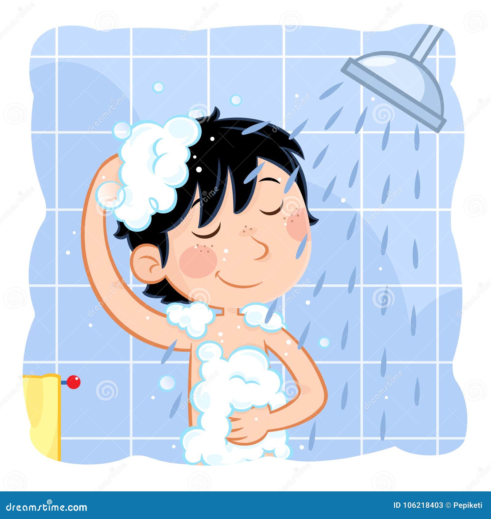 Taking Shower Clipart Woman Takes A Shower Vector Clipart Woman Takes A Shower Isolated