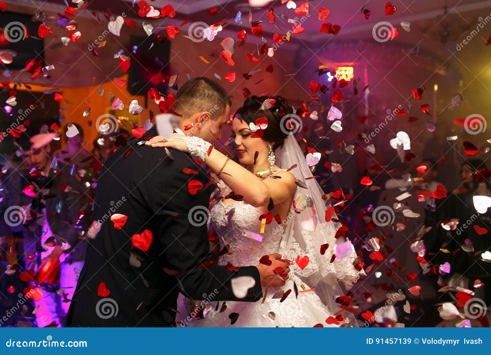 The Lovely Couple in Love Dancing on the Dancefloor Stock Image Image