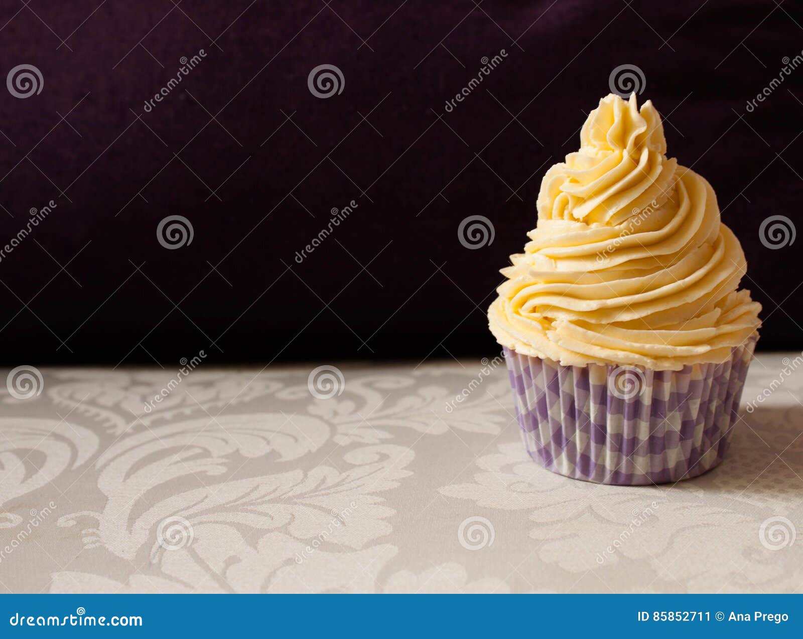 lovely cupcake in purple