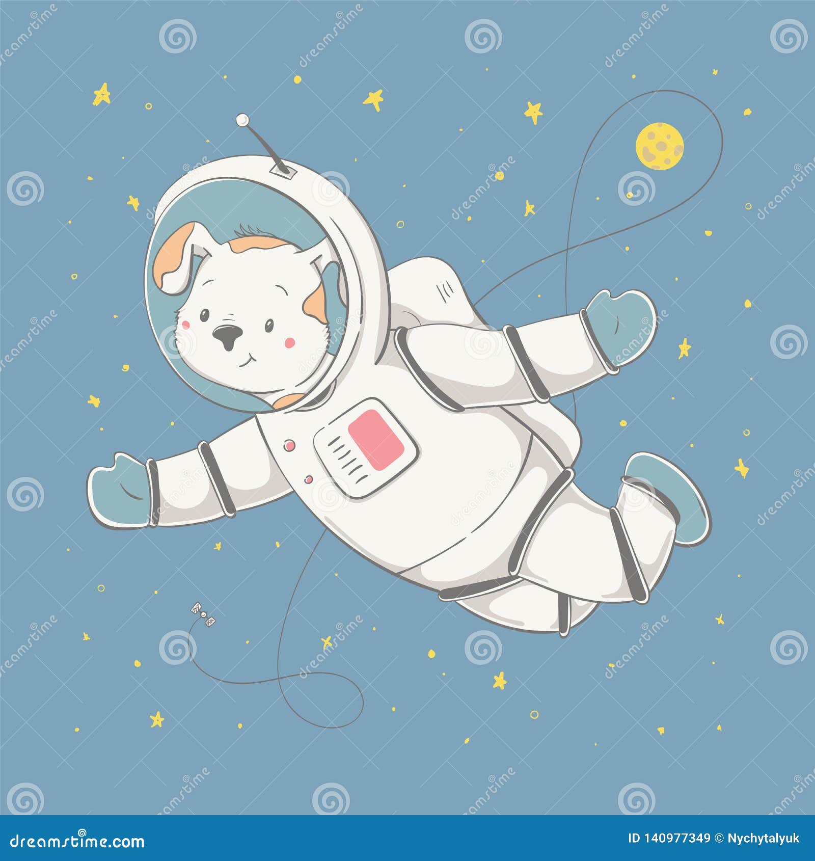 Lovely Cute Dog Fling with the Space Station and the Planet. Space Series of Children`s Card Stock Vector - Illustration of style, animal: 140977349 Lovely Cute Dog Fling with the Space Station and the Planet. Space Series of Children`s Card Stock Vector - Illustration of style, animal: 140977349