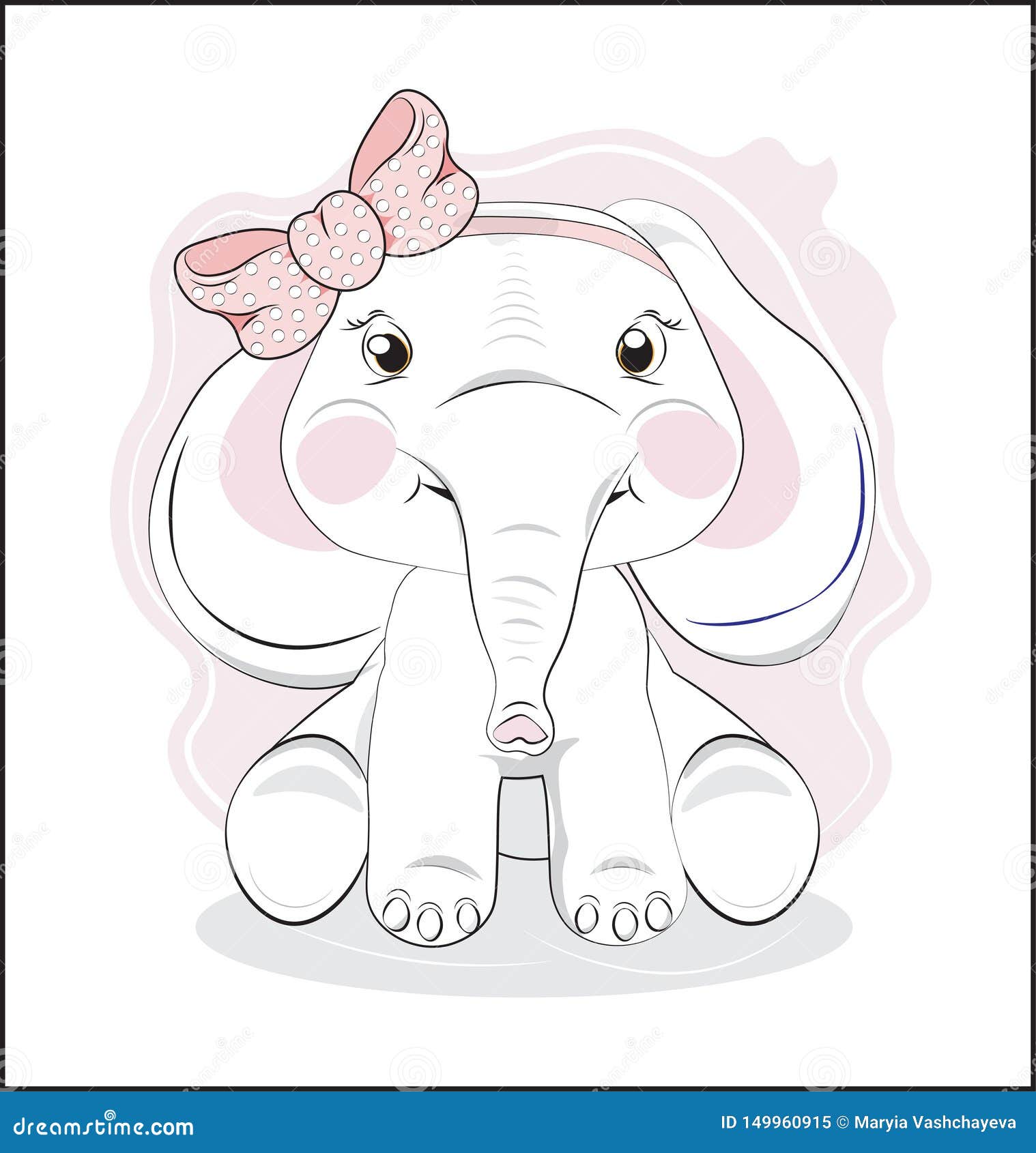 Free Free 135 Baby Elephant With Bow Svg SVG PNG EPS DXF File
