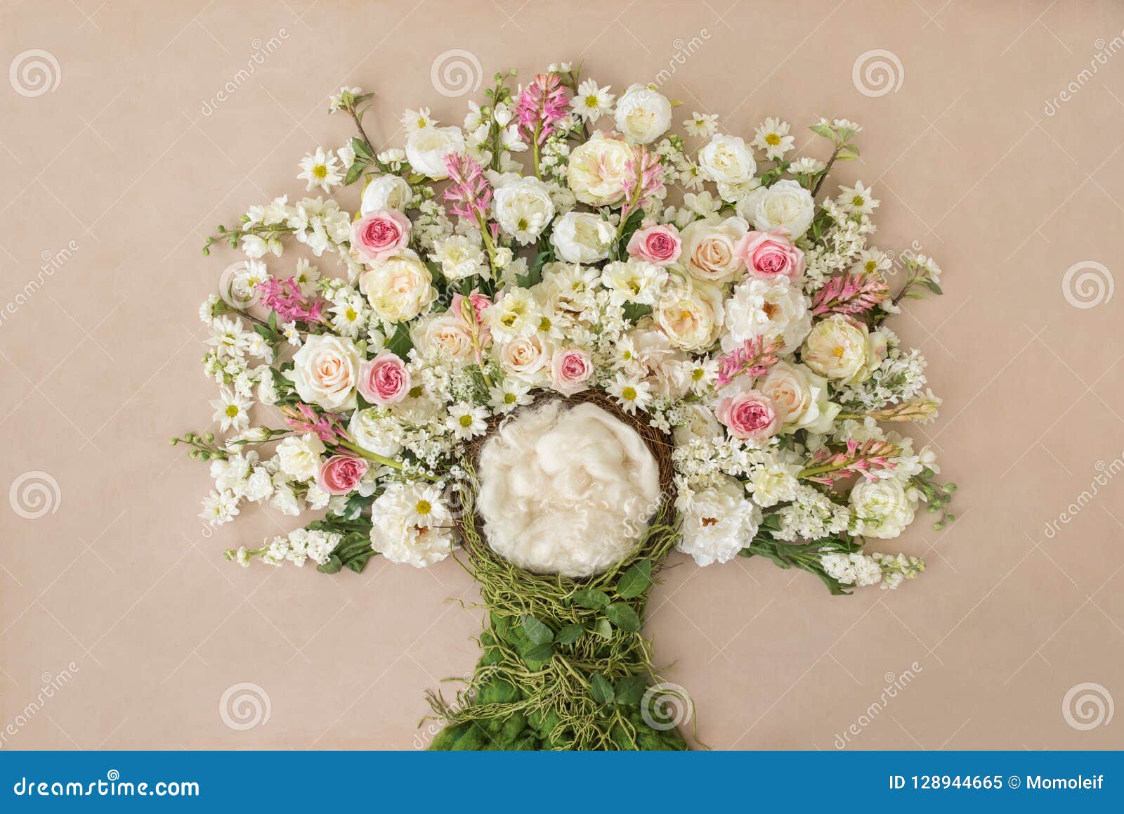 lovely flower background for newborn baby, concept of newborn ba