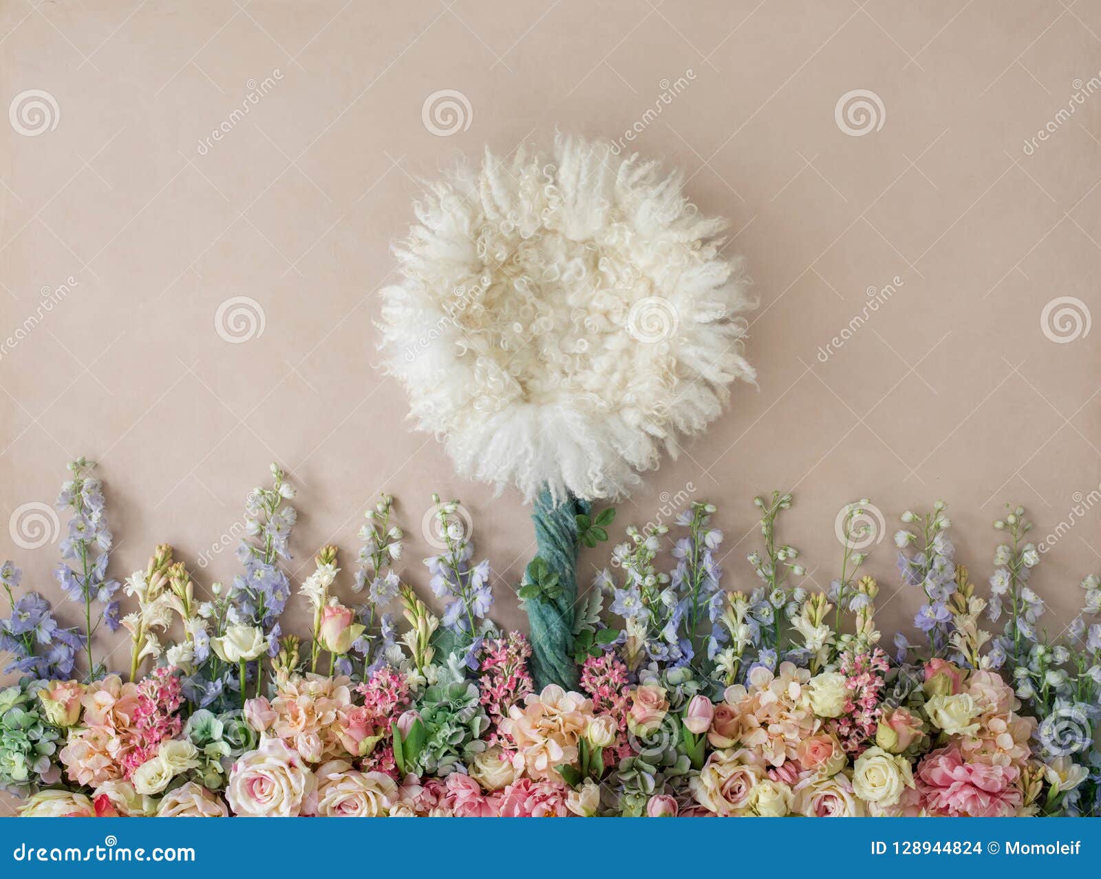 lovely flower background for newborn baby, concept of newborn ba