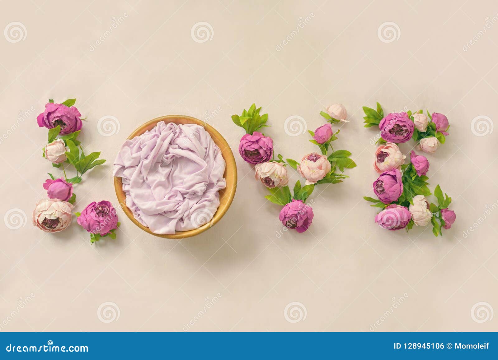 lovely flower background for newborn baby, concept of newborn ba