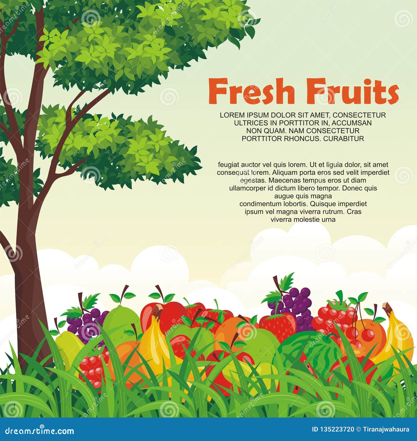 lovely fresh fruits background  