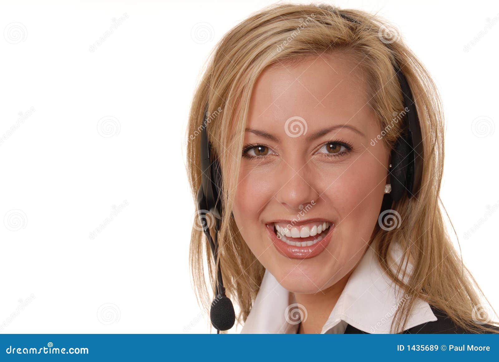 Lovely Help Desk Lady 4 stock image. Image of telemarketing 1435689