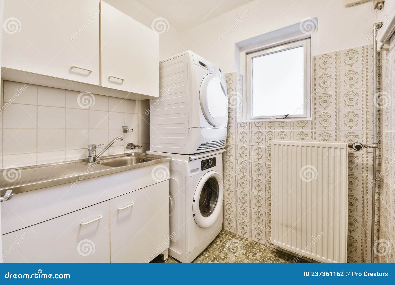 Lovely Kitchen with Laundry Area Stock Photo Image of decorative