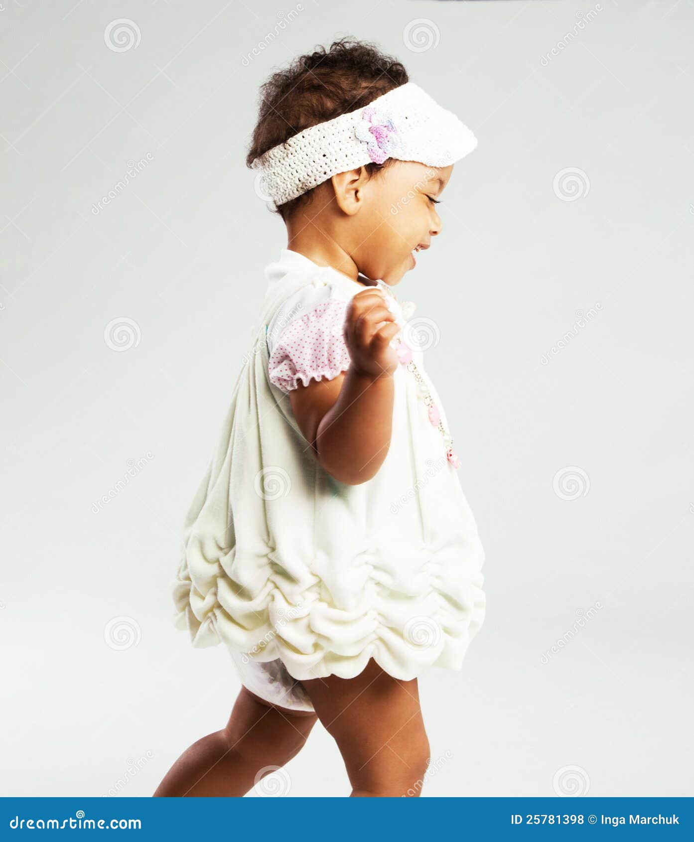 Lovely Little Girl is Running Stock Photo Image of away, joyful 25781398