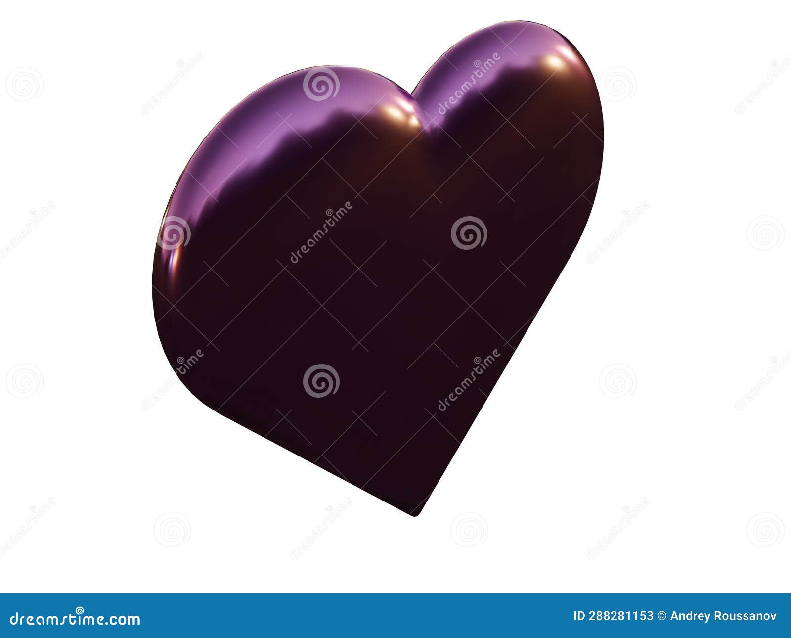 Lovely Metal Heart. 3d Render. Stock Illustration - Illustration of ...