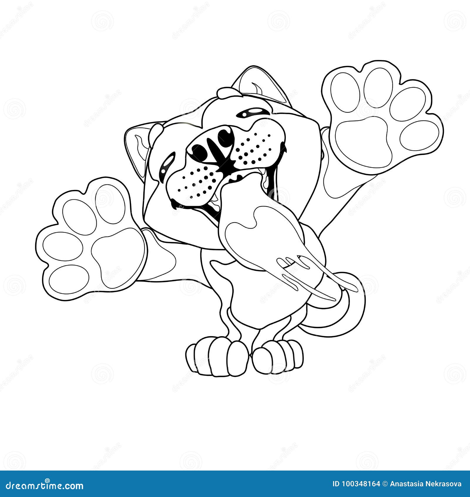 Cute Slime Puppy Dog Contour Line Stock Illustration ...