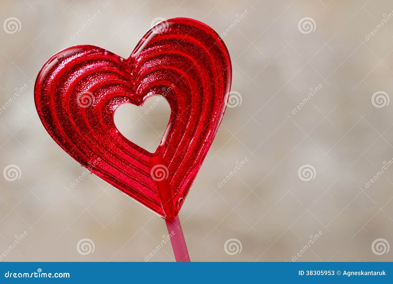 Lovely Red Lollipop in Heart Shape. Symbol of Sweet Love Stock ...