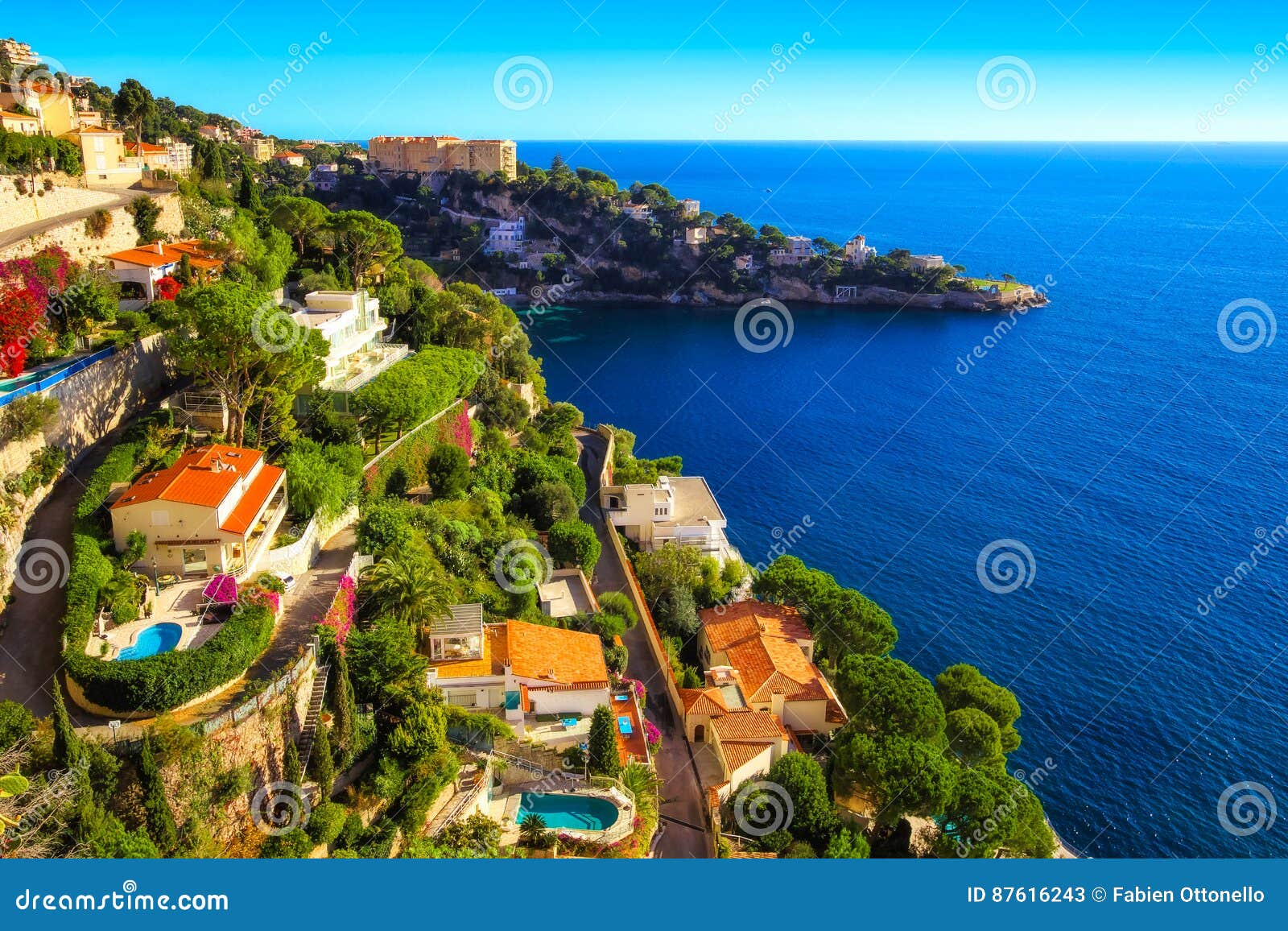 a lovely residential area in cap d`ail