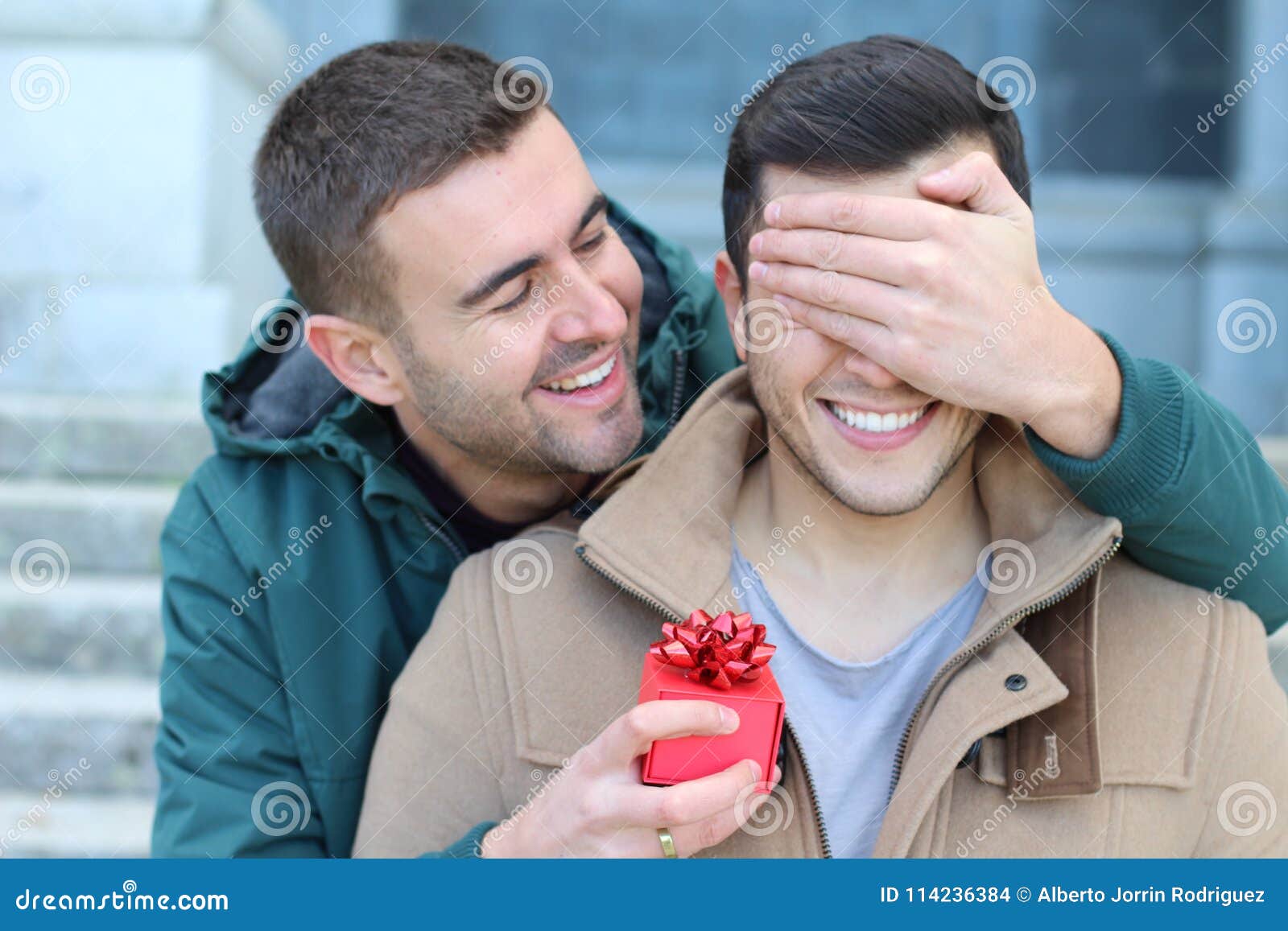 Lovely Same Sex Couple Sharing Affection Stock Photo
