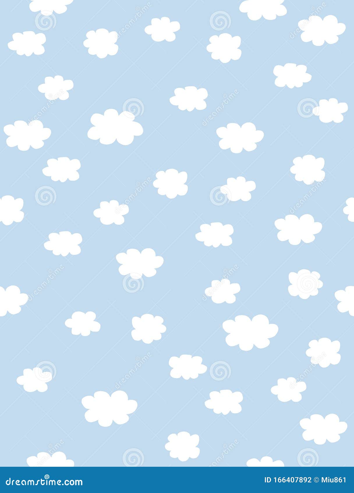 Lovely Seamless Vector Pattern With White Fluffy Hand Drawn Clouds Isolated On A Light Blue Background Stock Vector Illustration Of Bright Background Lovely Seamless Vector Pattern With White Fluffy Hand Drawn Clouds Isolated On A Light Blue Background Stock Vector Illustration Of Bright Background
