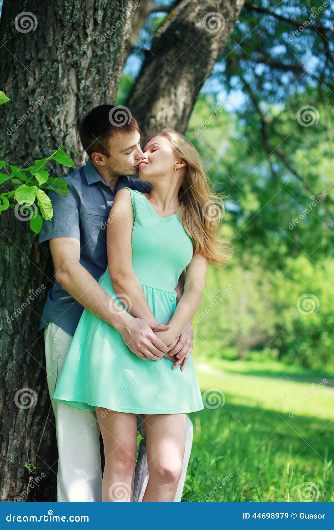 Lovely Sensual Couple In Love Enjoying Kiss Outdoors Stock Image Image Of Happy Dream 44698979