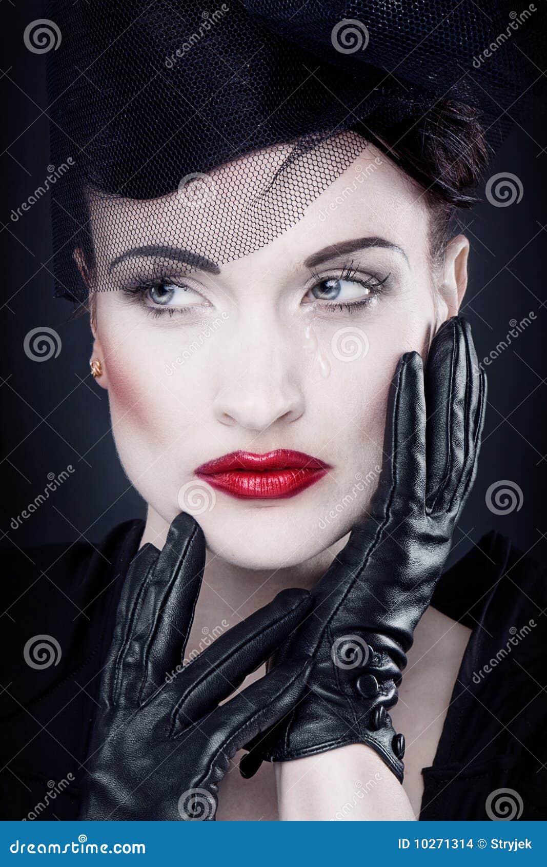 lovely woman retro widow