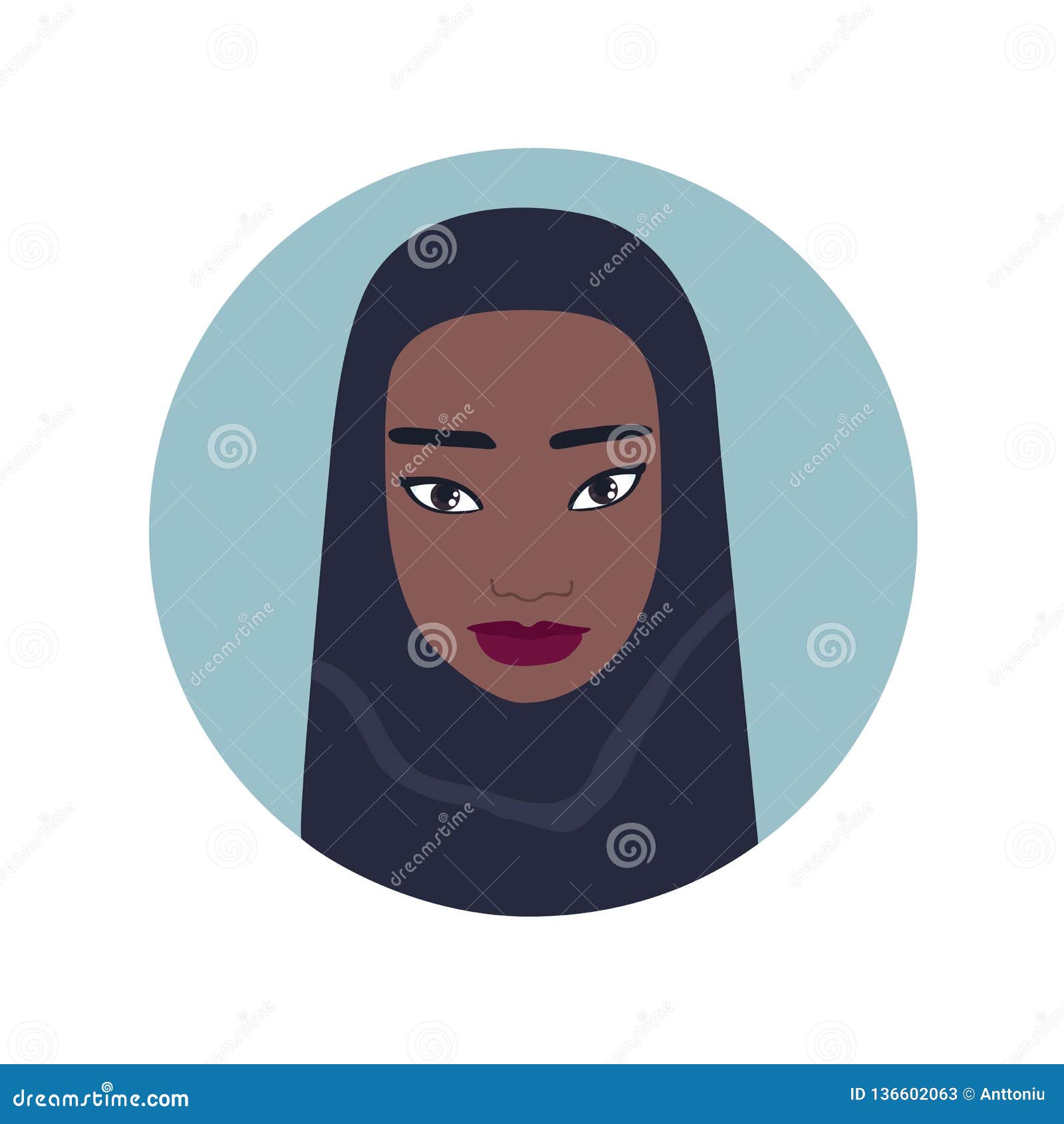 Hijab Cartoon Muslim Lady Profile pic and Wallpapers