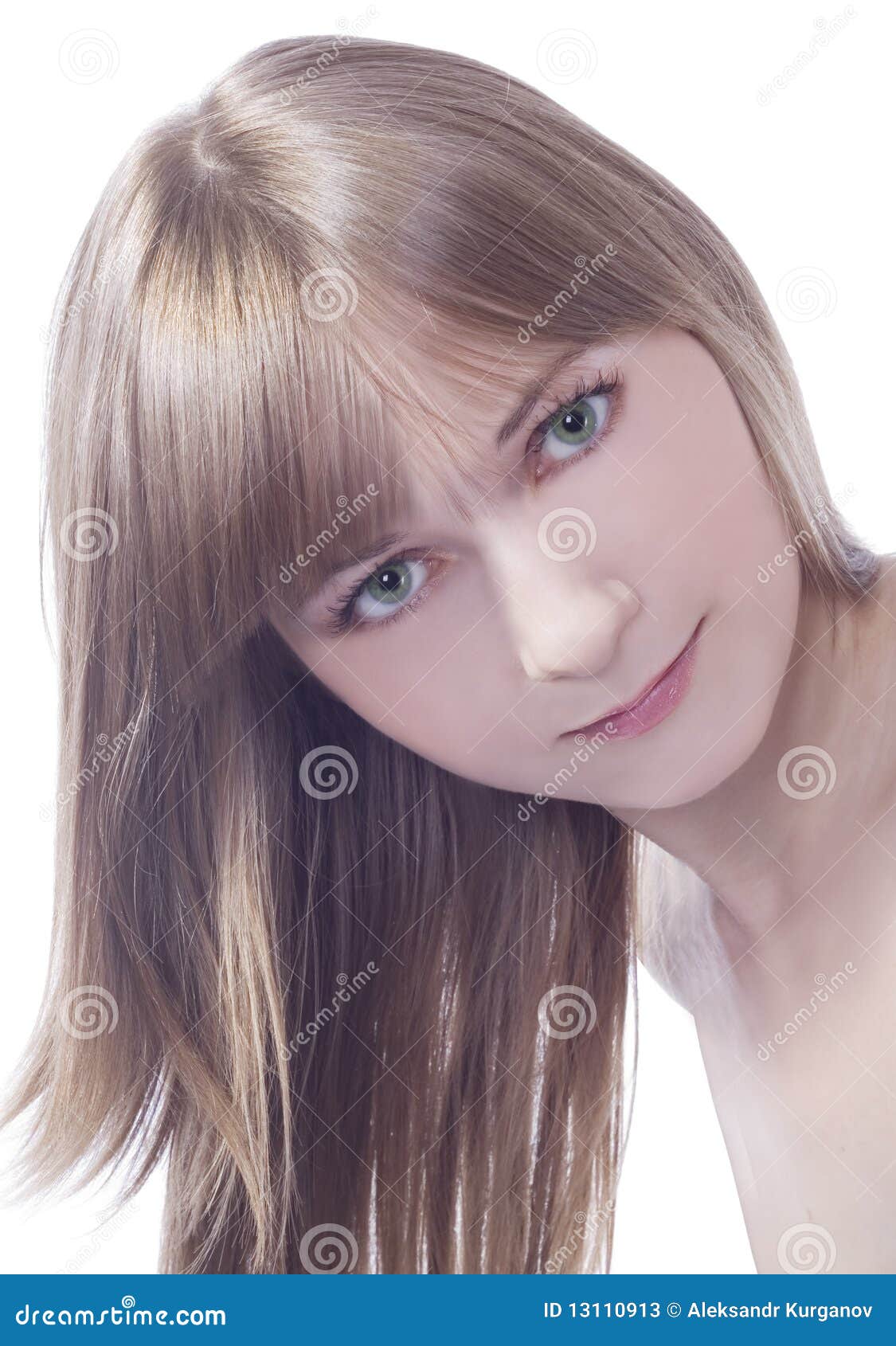 Lovely Young Greeneyes Lady Stock Image Image of glamour, hair 13110913