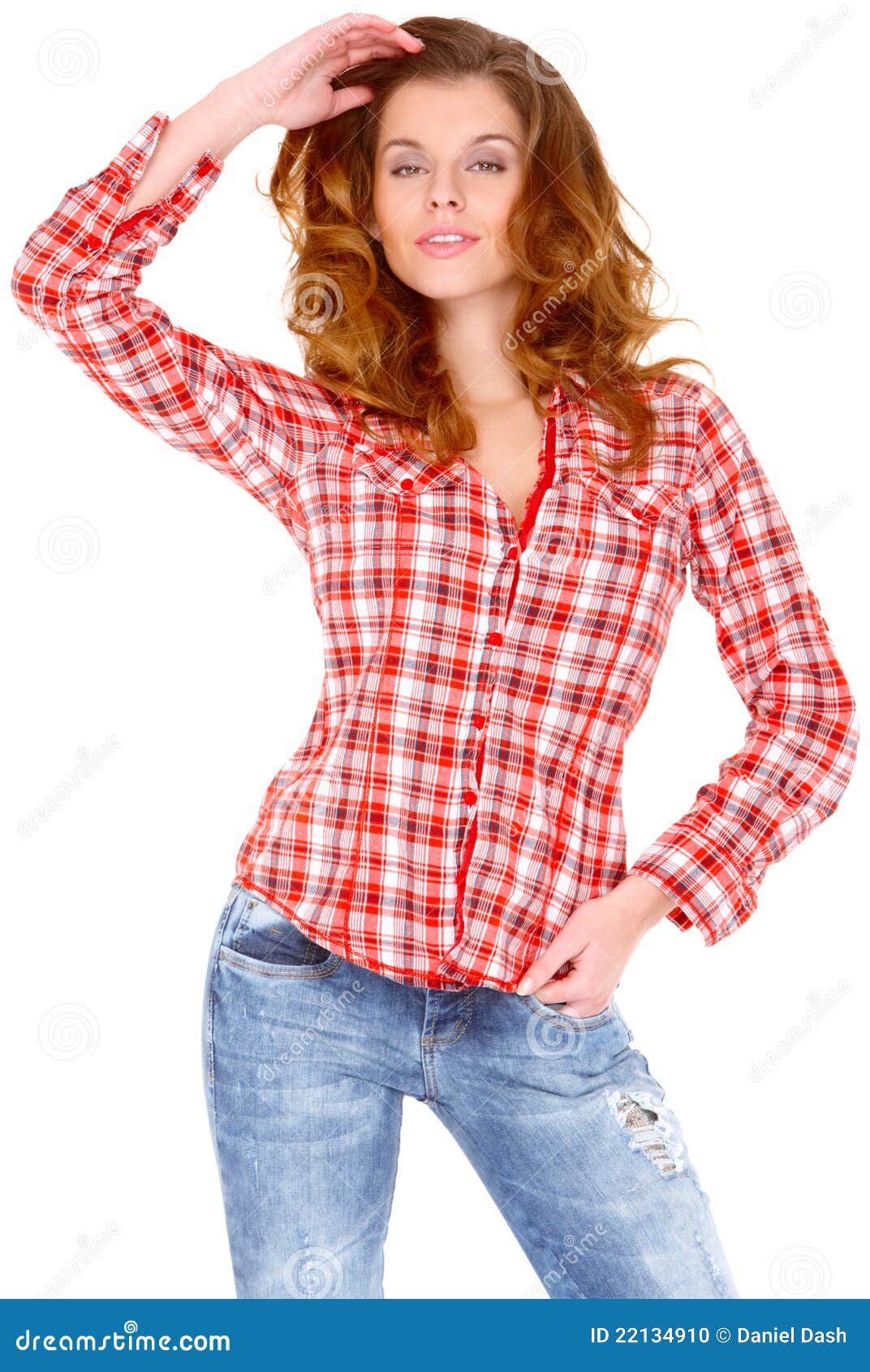 Lovely Young Woman in Casual Clothing Stock Photo - Image of fashion ...