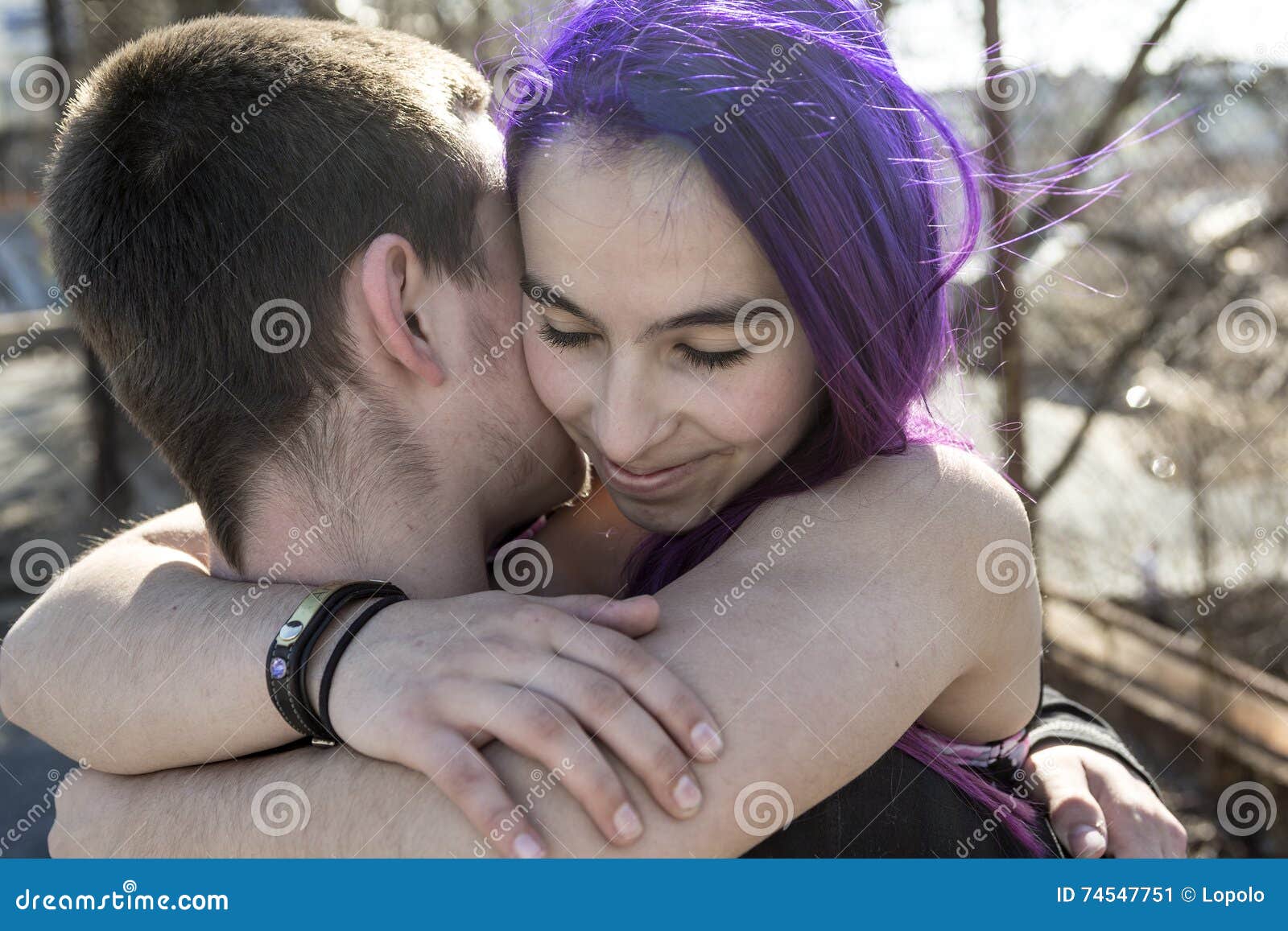 Lover Teen Couple Outdoors Stock Image Image Of Romance 7454