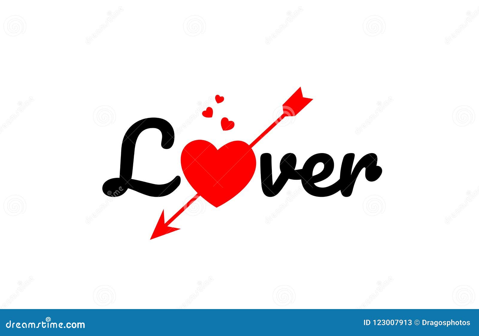 Lover Word Text Typography Design Logo Icon Stock Vector Illustration