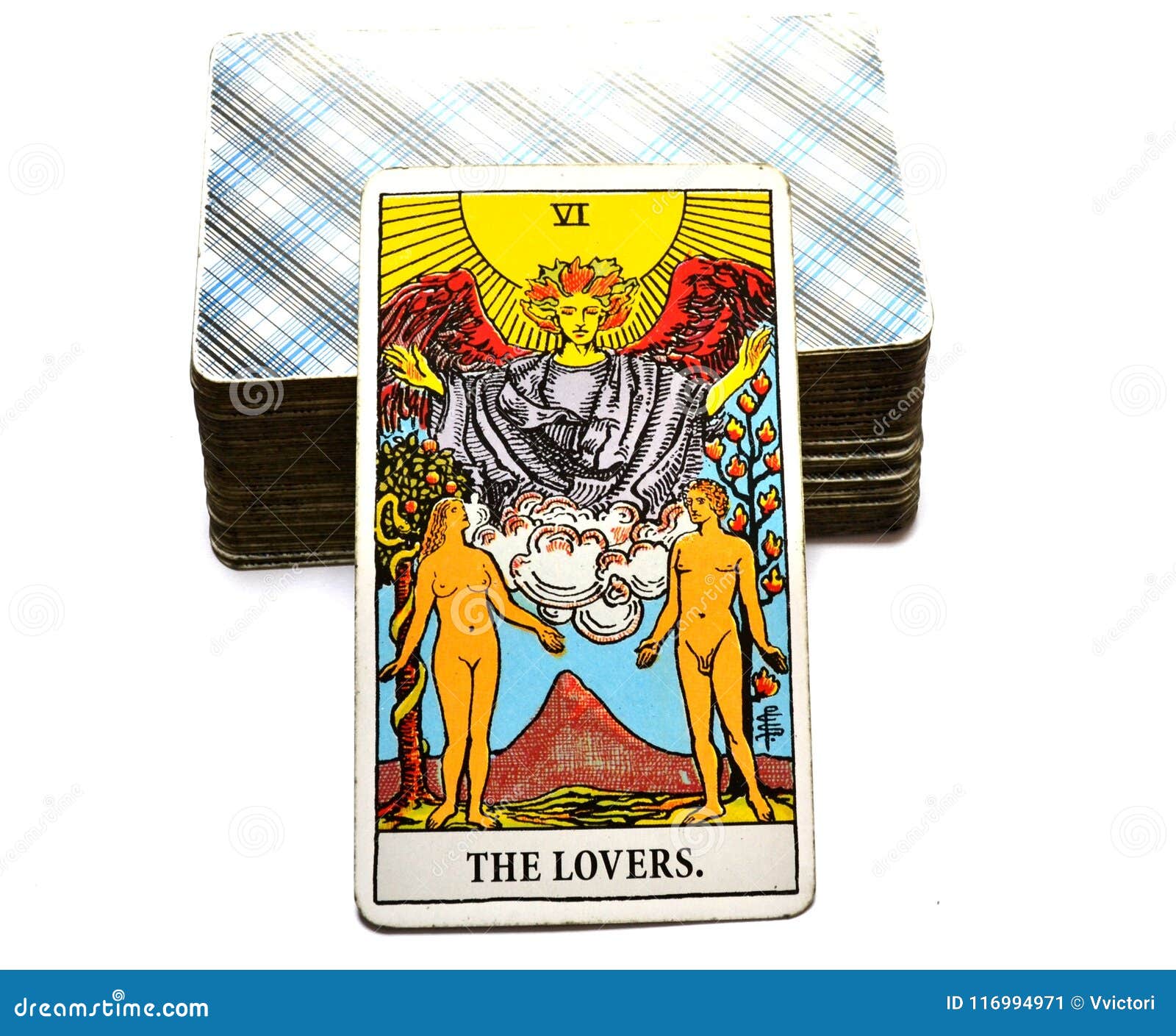 The Lovers VI Tarot Card Art 5x7 Art Print Hand-cut and