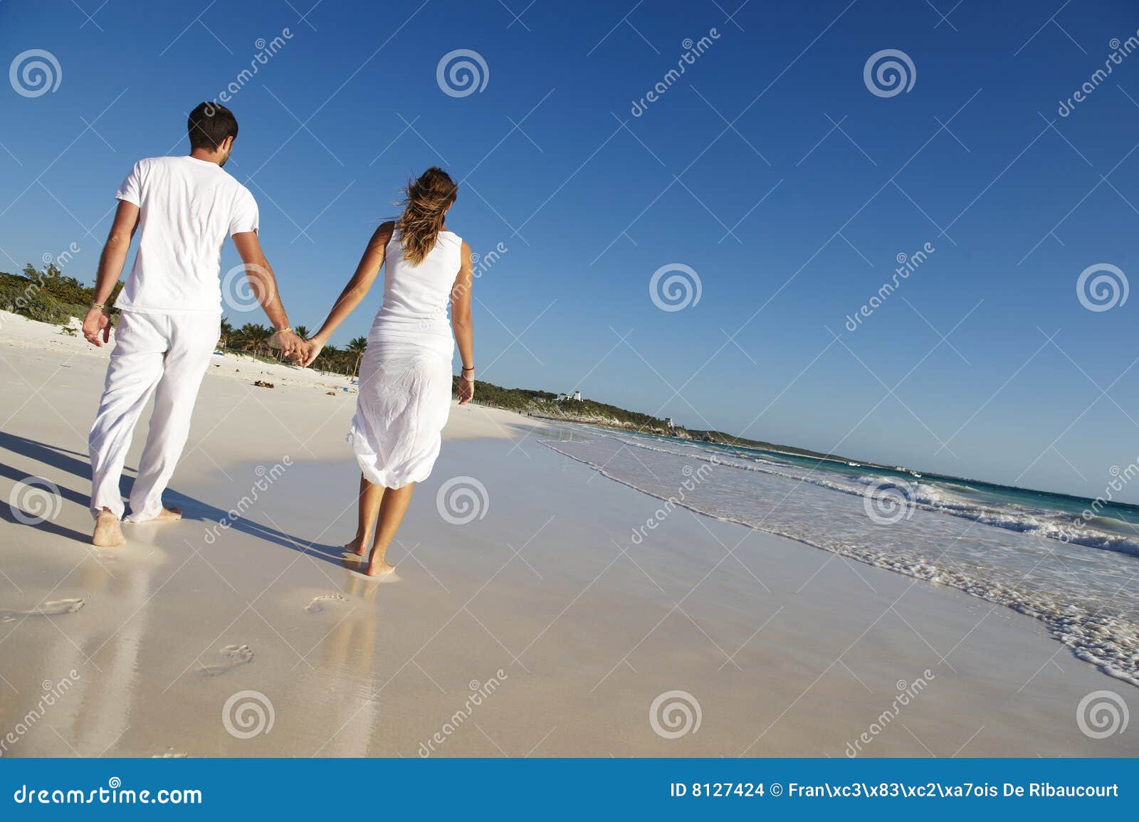 loving couple at beach