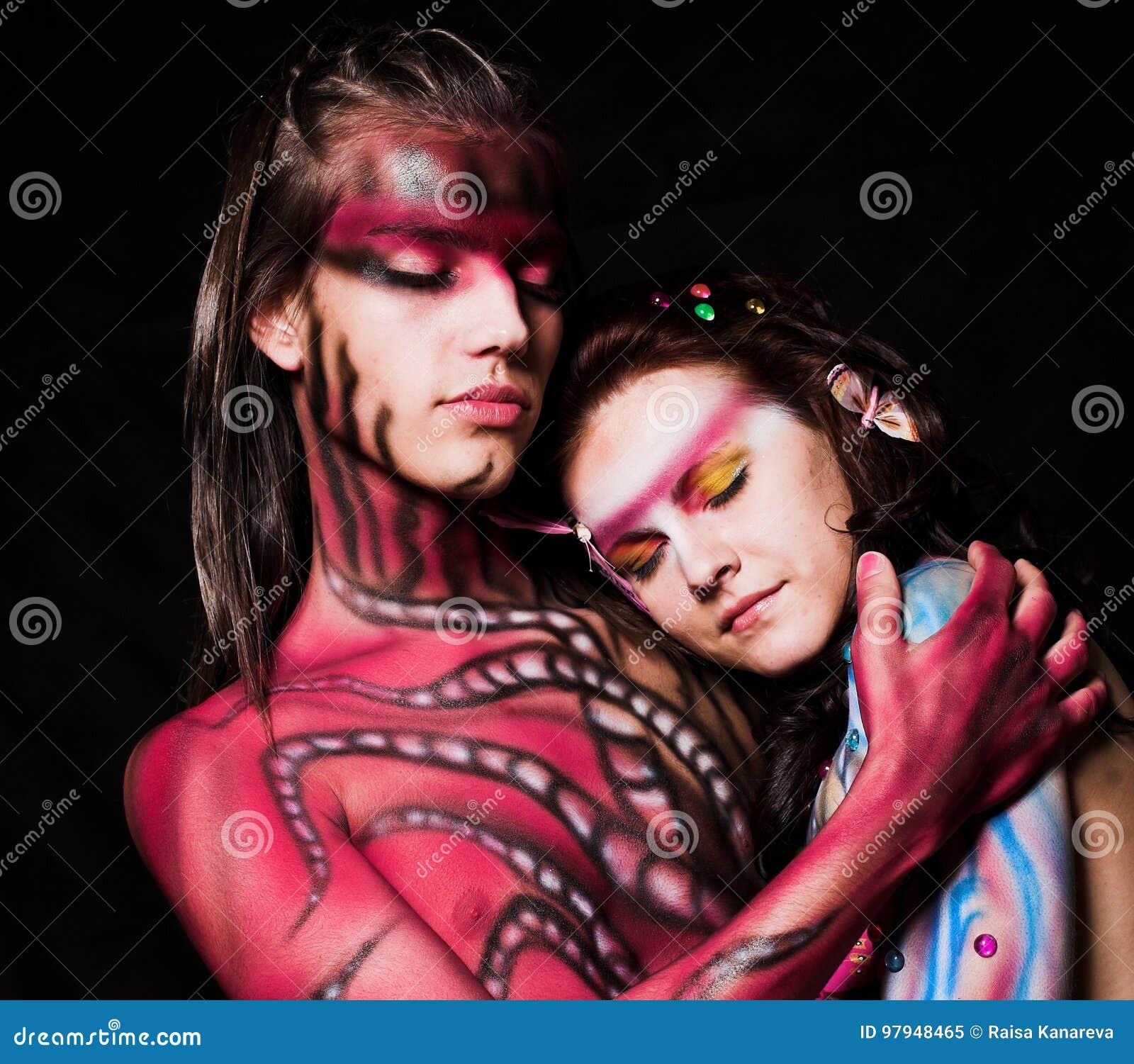 3,528 Body Paint Couple Royalty-Free Images, Stock Photos