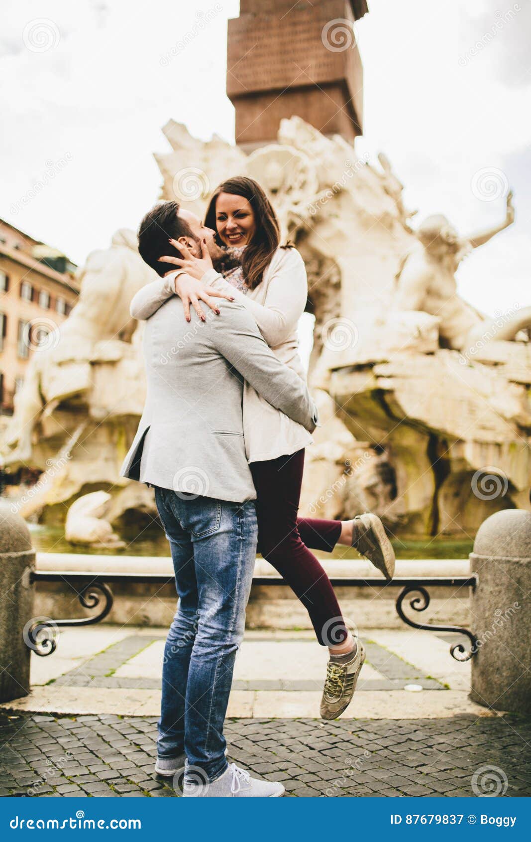 Loving Couple Having Fun In Rom