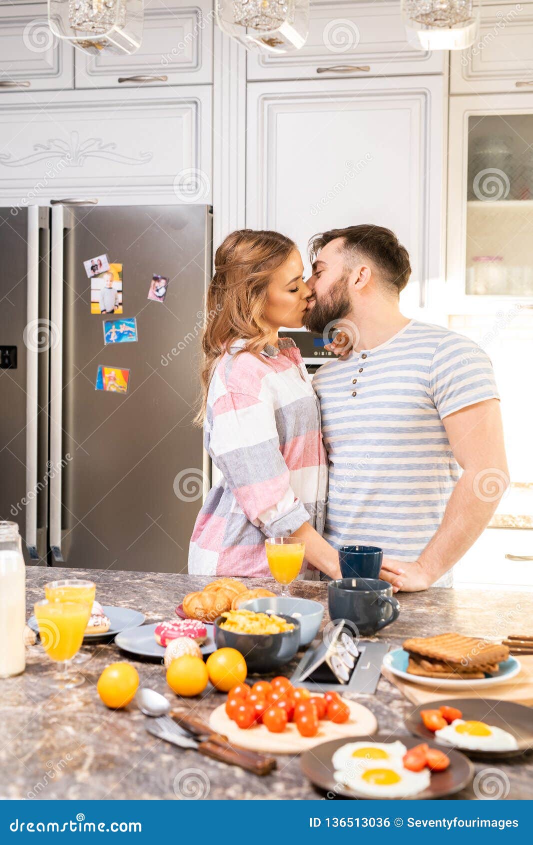 The Lovers Getting Hot In The Kitchen Loving Couple Kissing in Kitchen Stock Photo - Image of enjoying