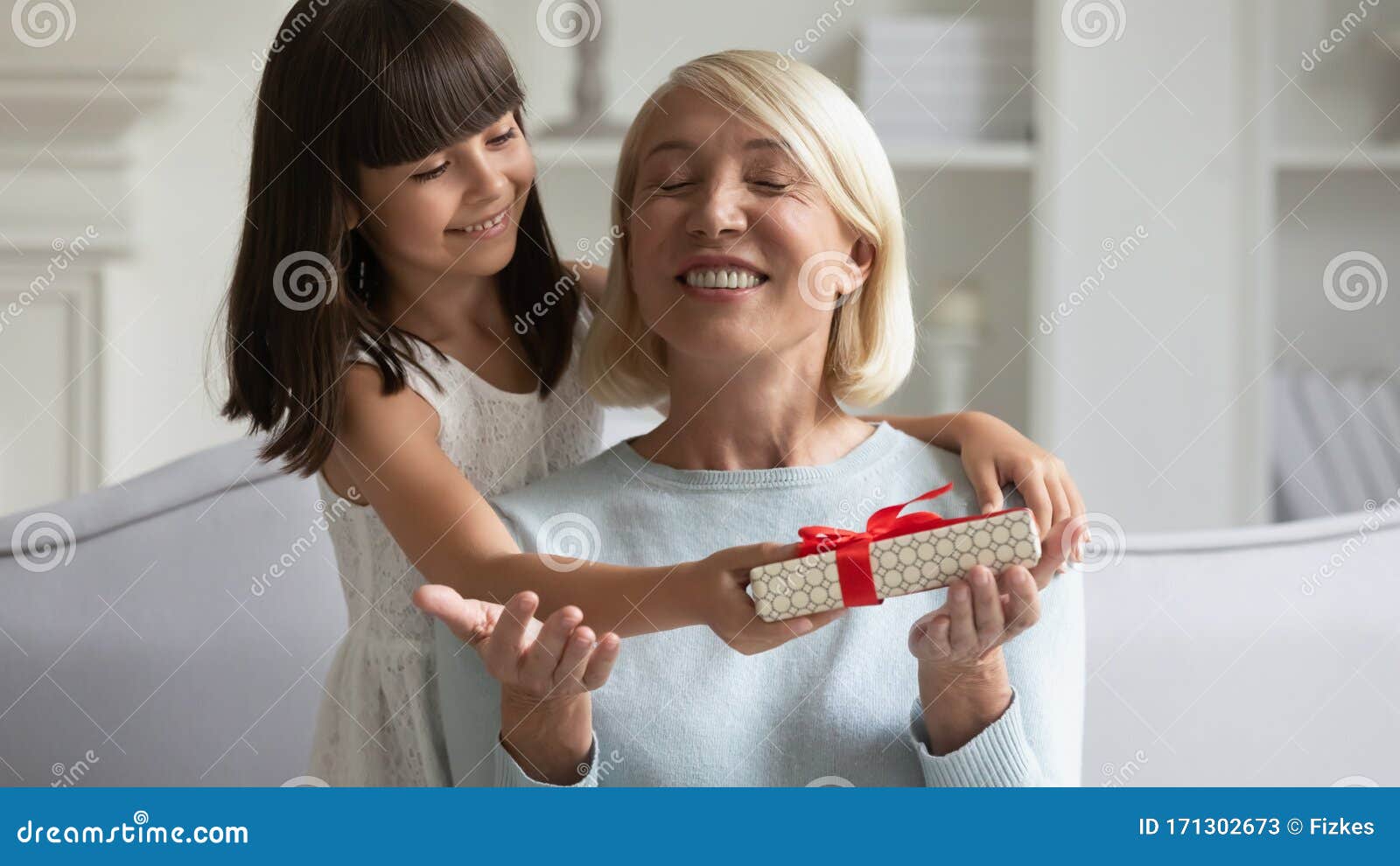 Grandmother making love Loving Little Granddaughter Making Birthday Surprise For Excited Grandmother Stock Image Image Of Excited Girl 171302673