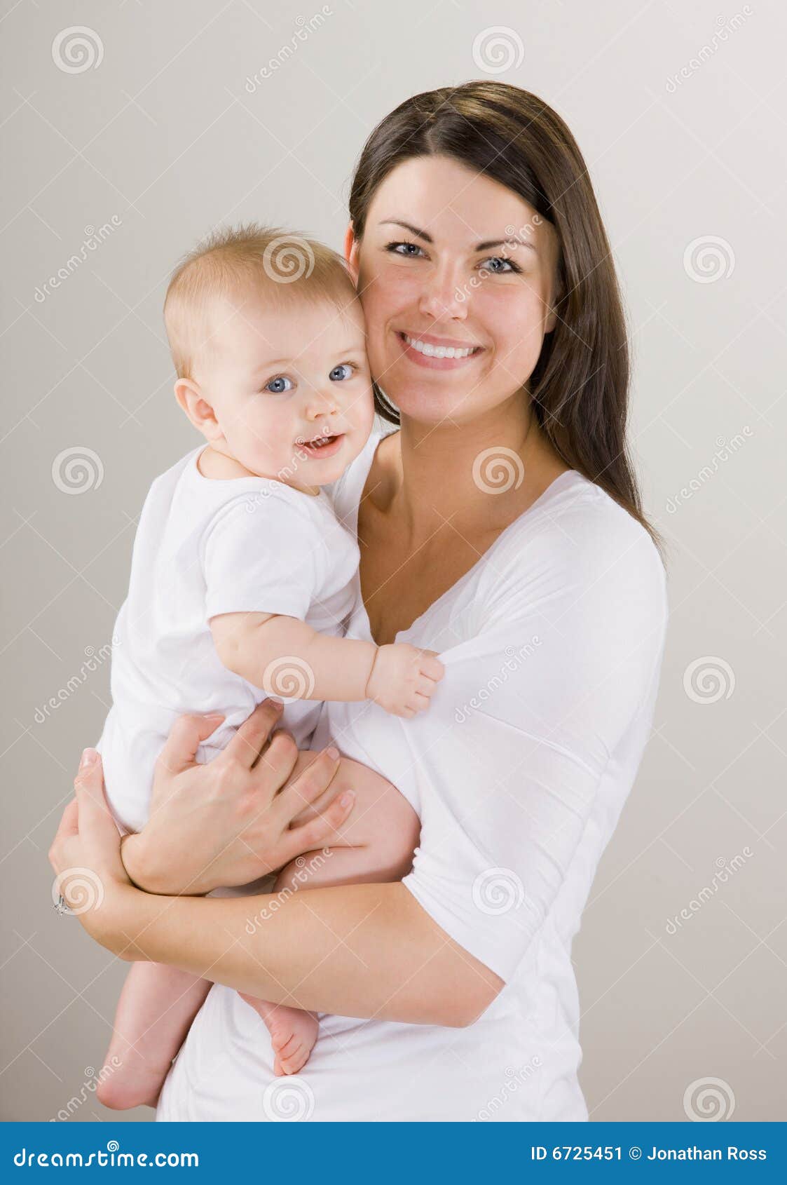 loving mother holding baby