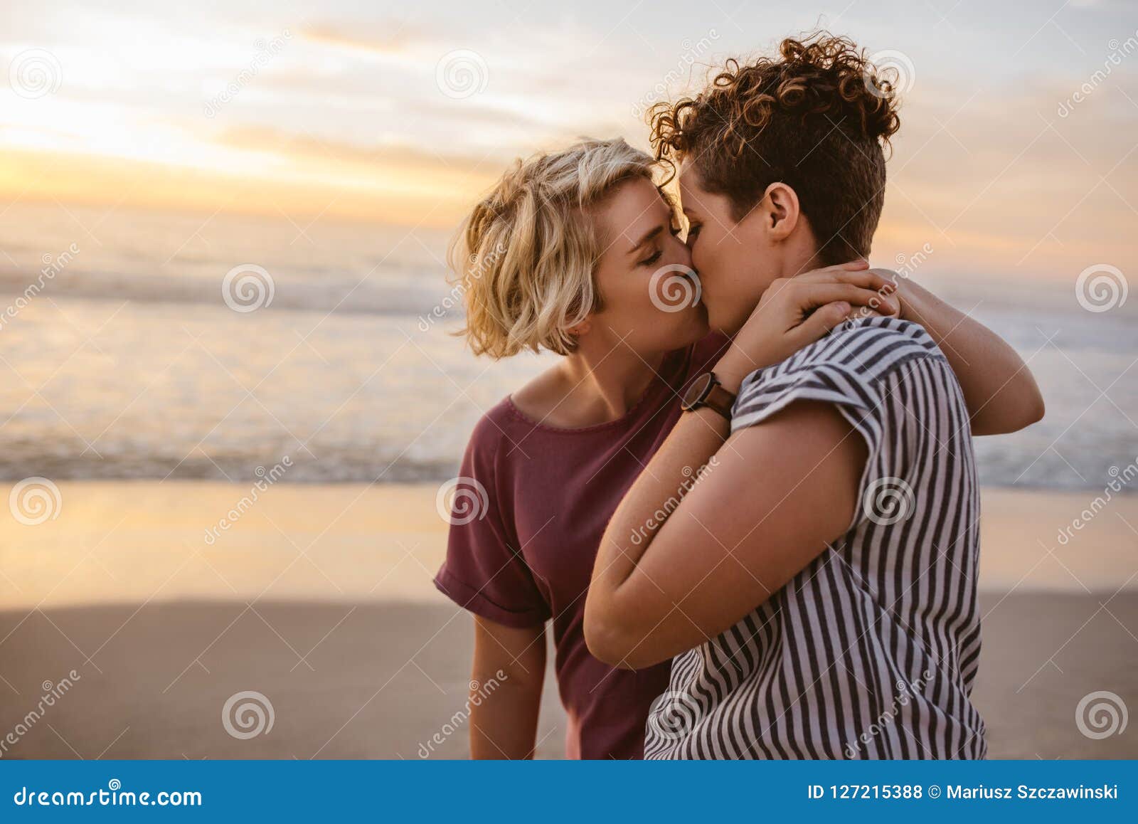 Lesbian Couple Kissing