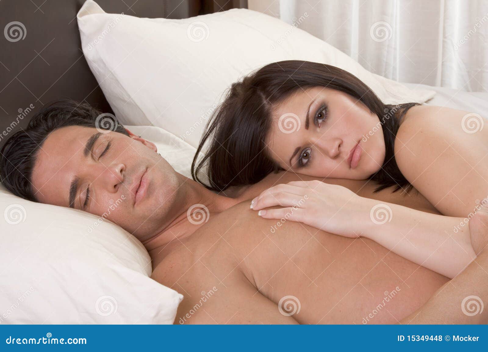 Loving Young Nude Erotic Sensual Couple In Bed Stock Photo ...