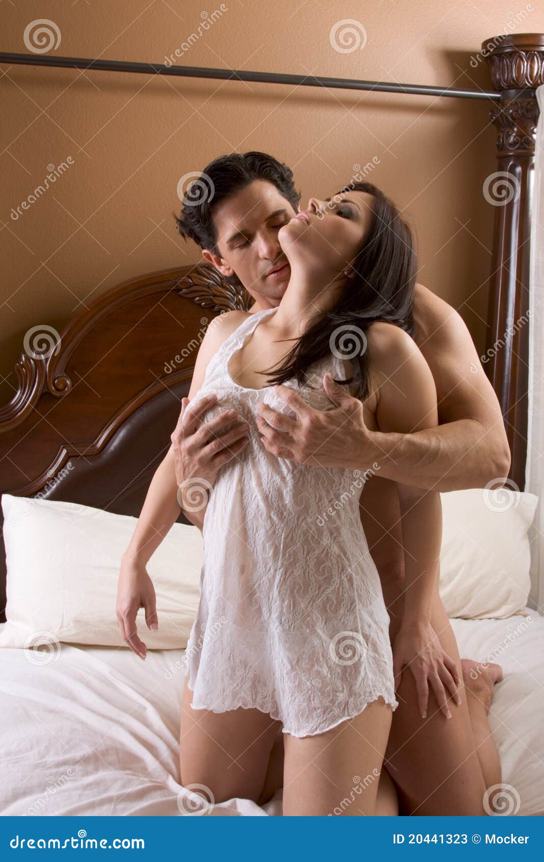 Loving Young Nude Erotic Sensual Couple in Bed Stock Image - Image of  husband, four: 20441323