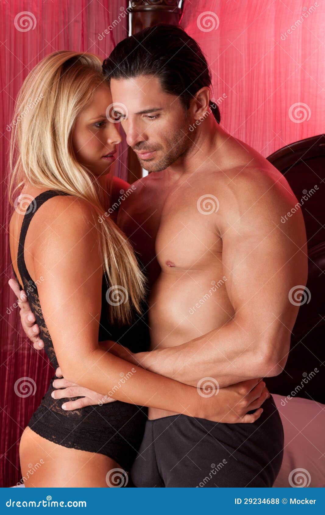 Nude Romance Bed - Loving Young Nude Erotic Sensual Couple in Bed Stock Photo - Image of adult,  affectionate: 29234688
