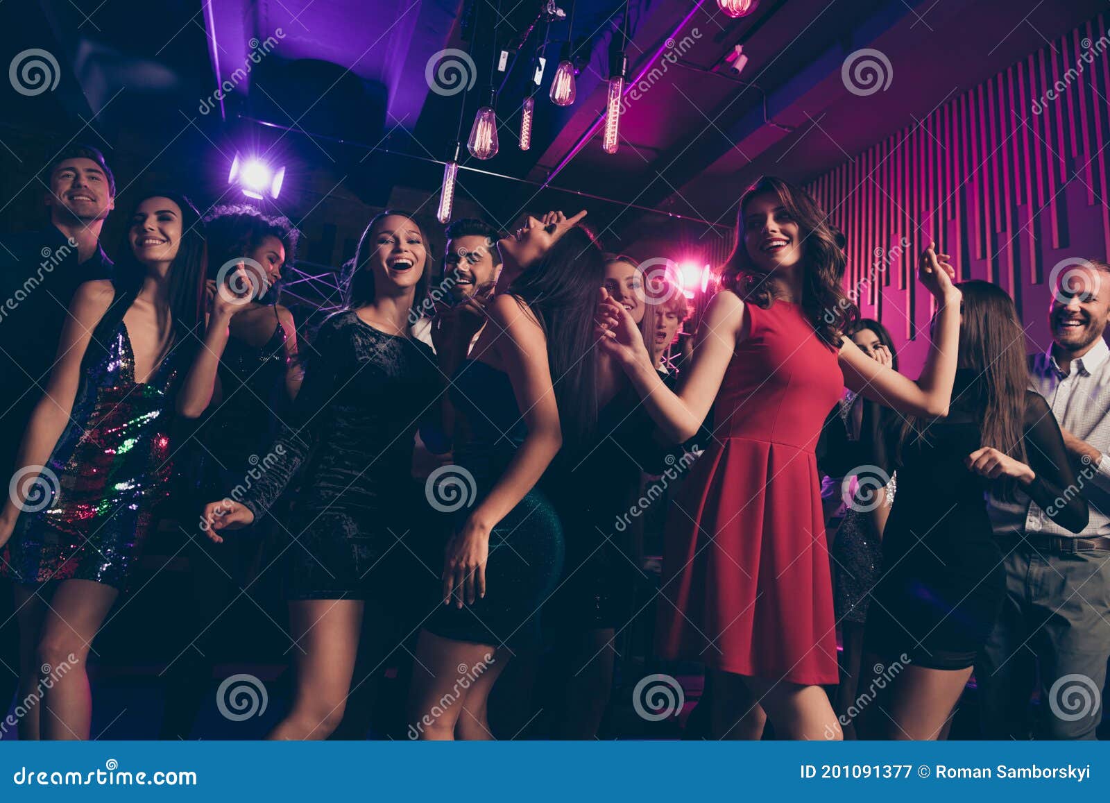 Low Angle Photo of People Company Dancing on Floor in Night Club with ...