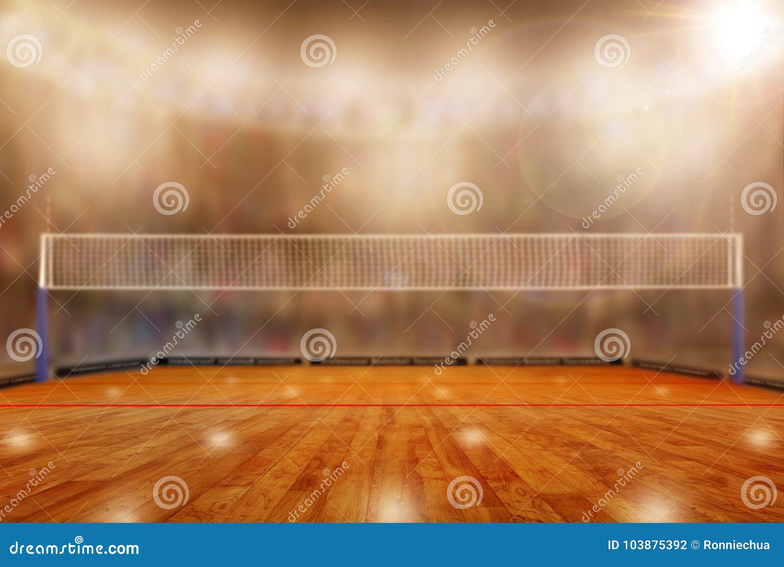 Volleyball Arena with Copy Space Stock Photo - Image of lens ...