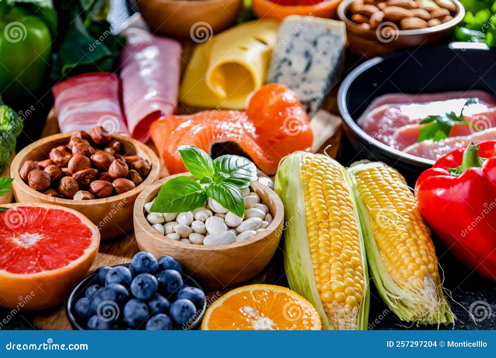 Low-carbohydrate Diet Products Recommended for Weight Loss Stock Photo