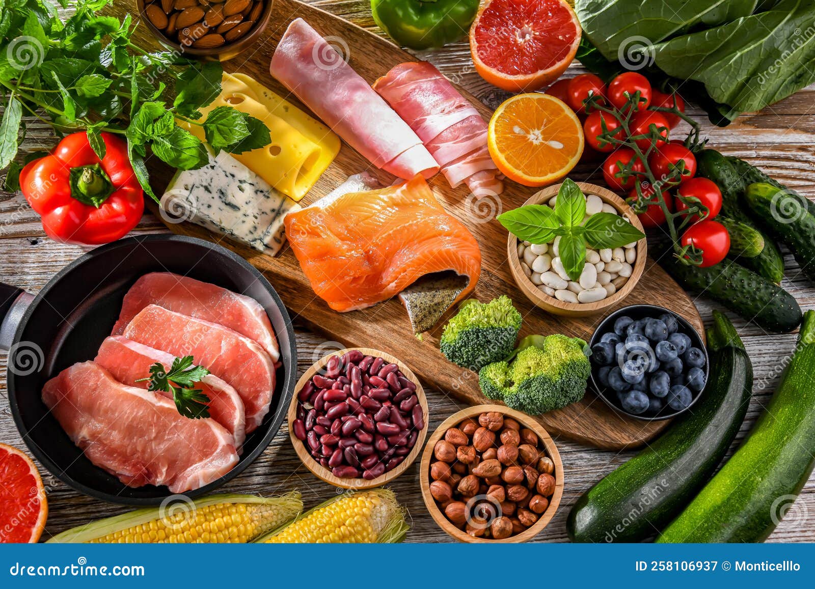 Low-carbohydrate Diet Products Recommended for Weight Loss Stock Image