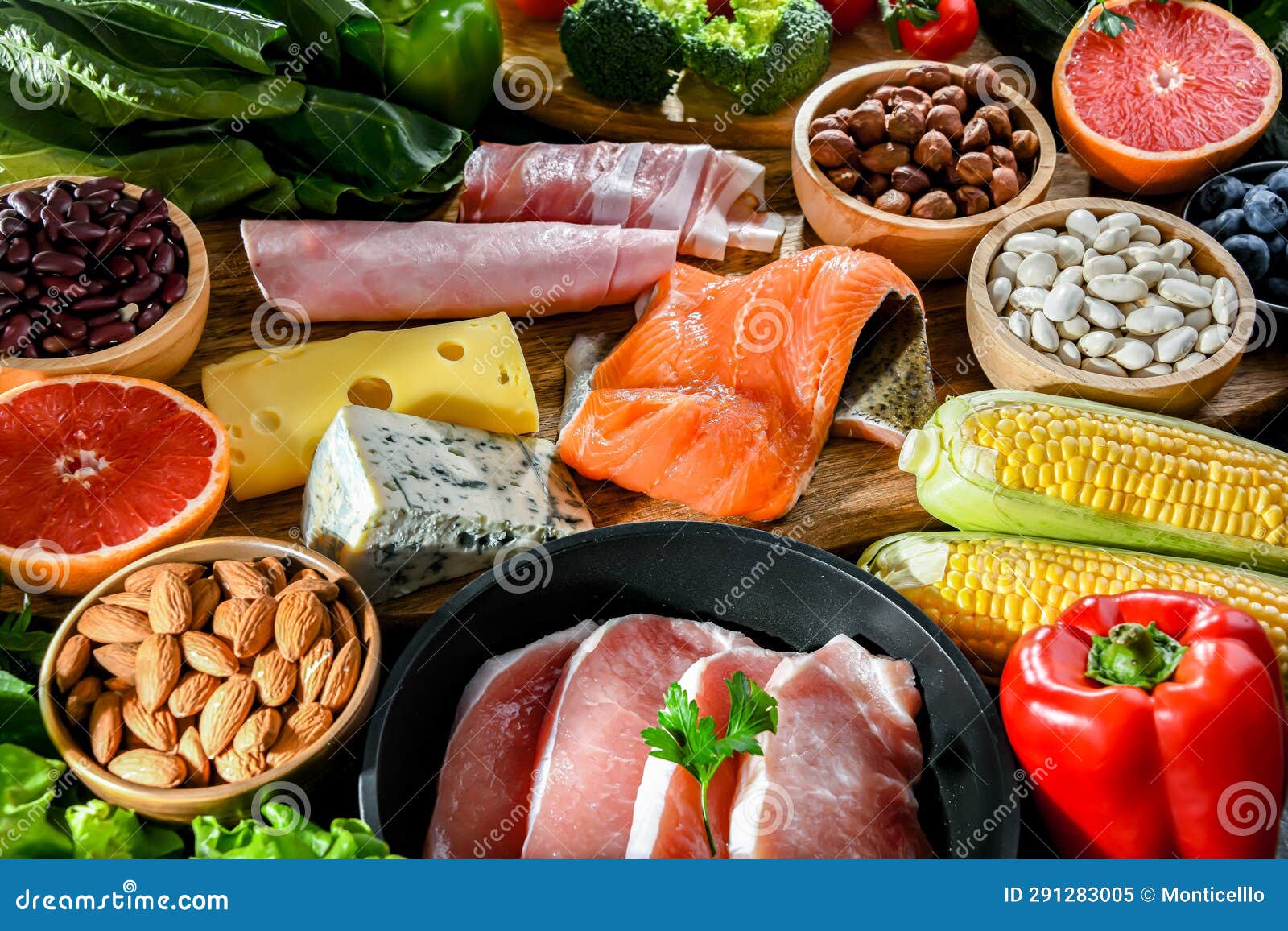 Lowcarbohydrate Diet Products for Weight Loss Stock Image