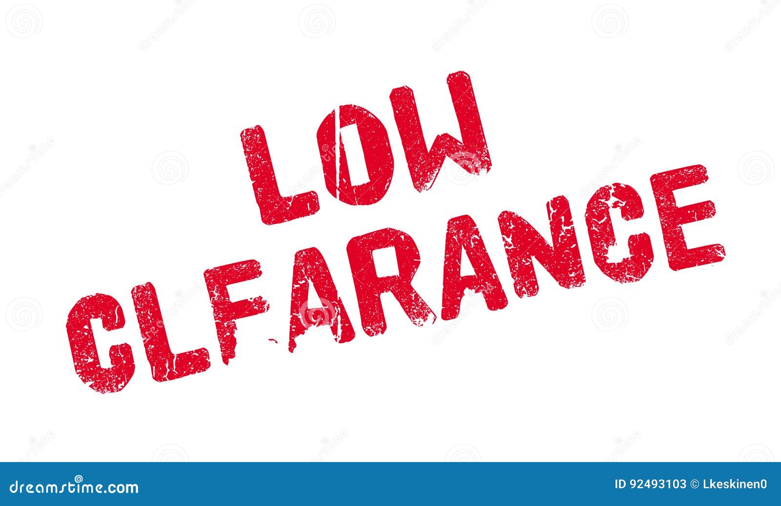 low clearance rubber stamp