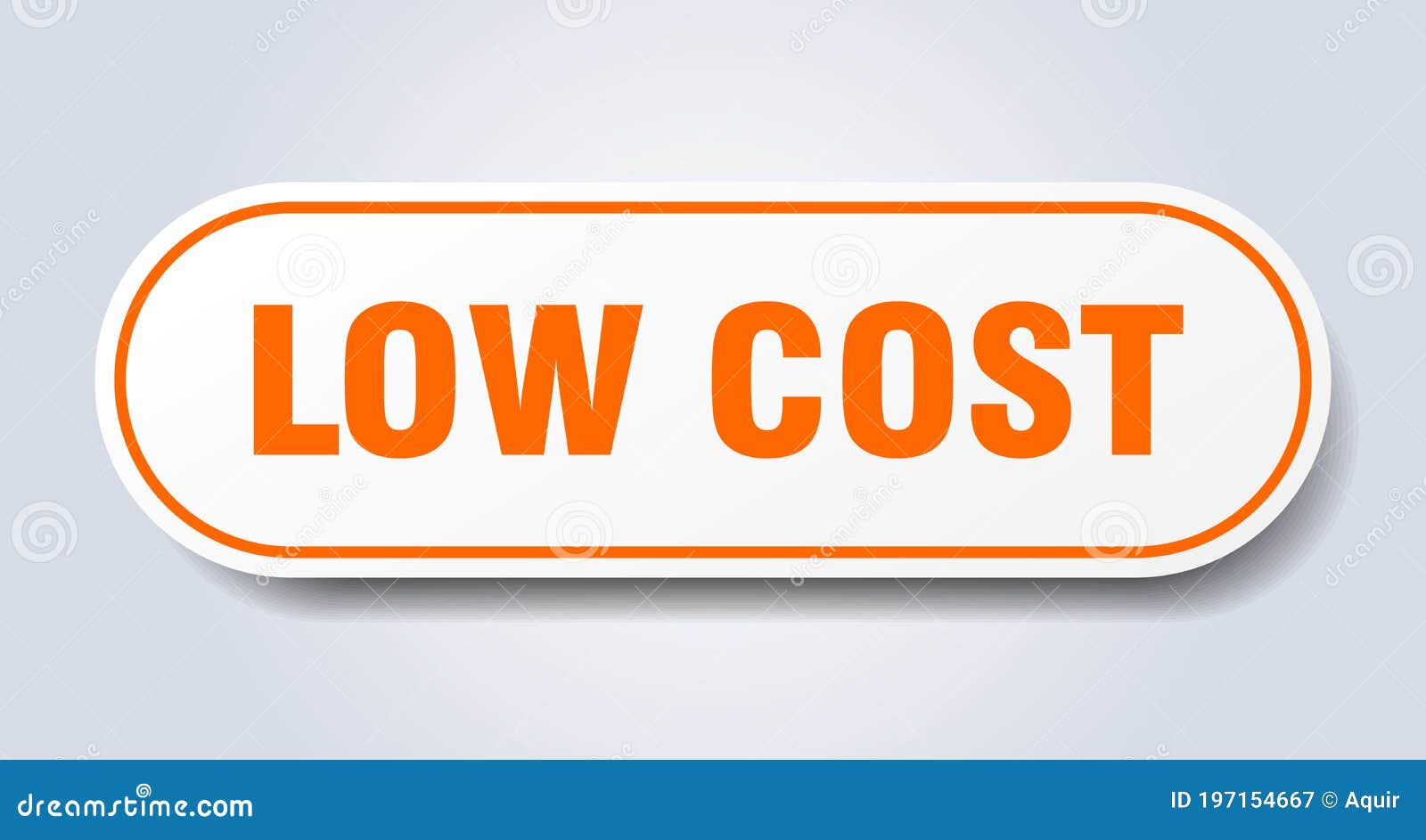 Low cost sticker. stock vector. Illustration of button 197154667