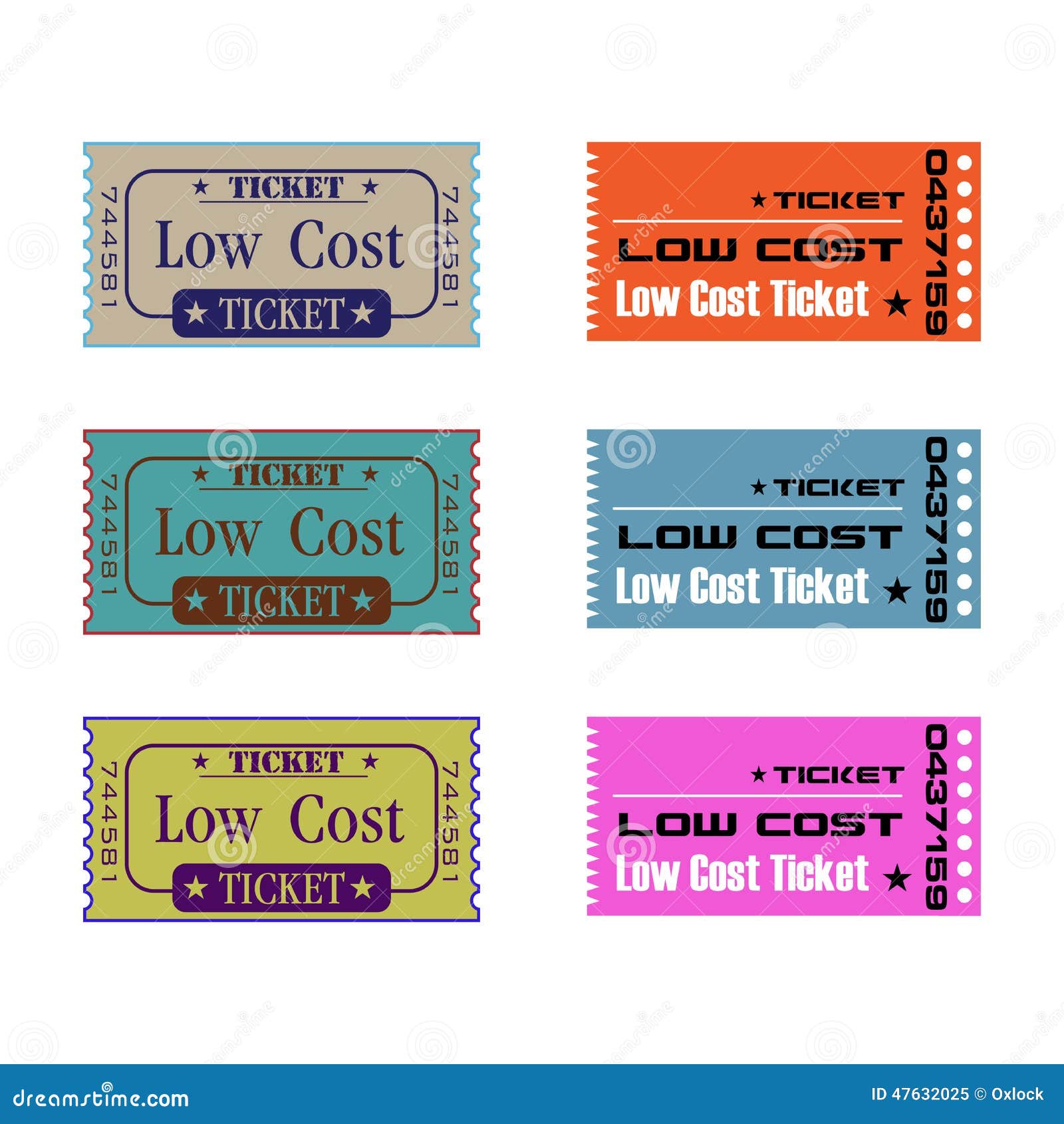 Low cost tickets stock vector. Illustration of deal, industry 47632025