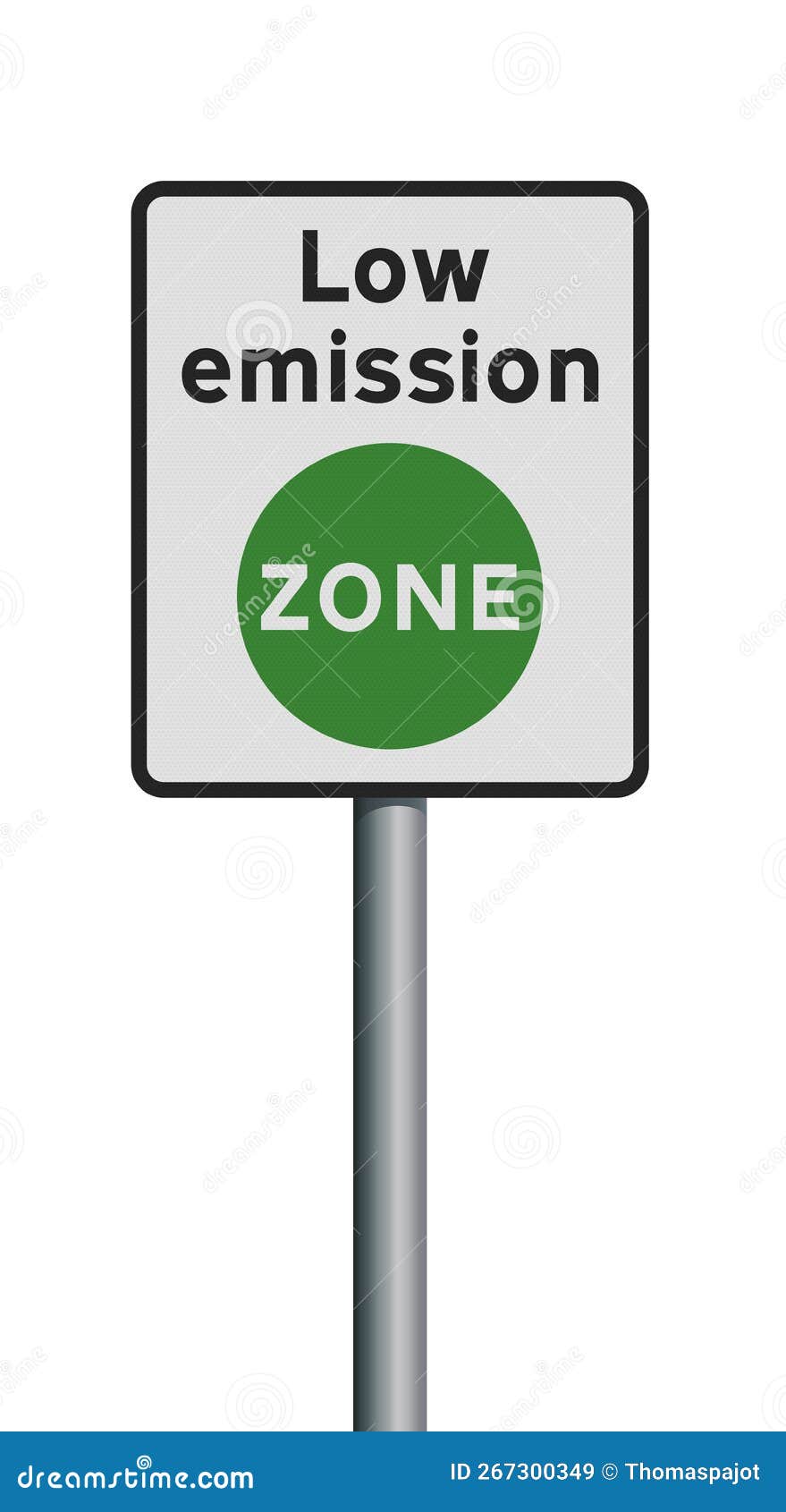Low Emission Zone Road Sign Stock Vector Illustration of signal