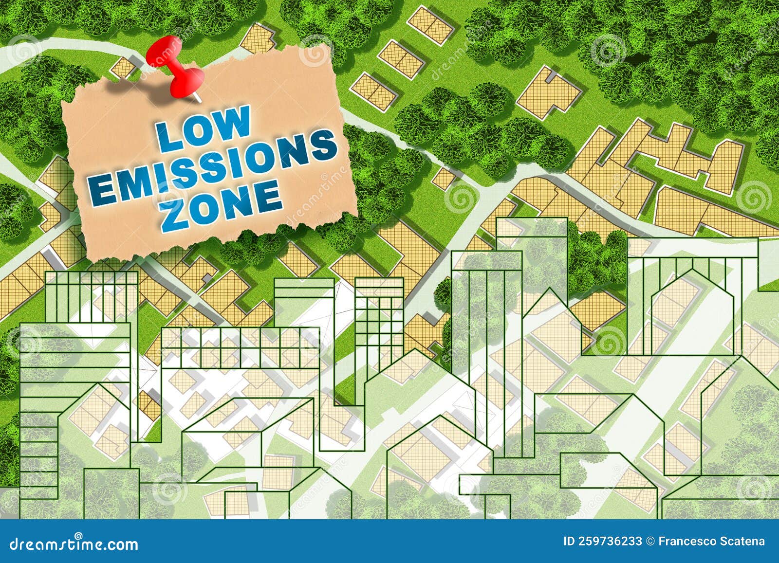 Low Emissions Zone NetZero Emission And Carbon Neutrality Concept