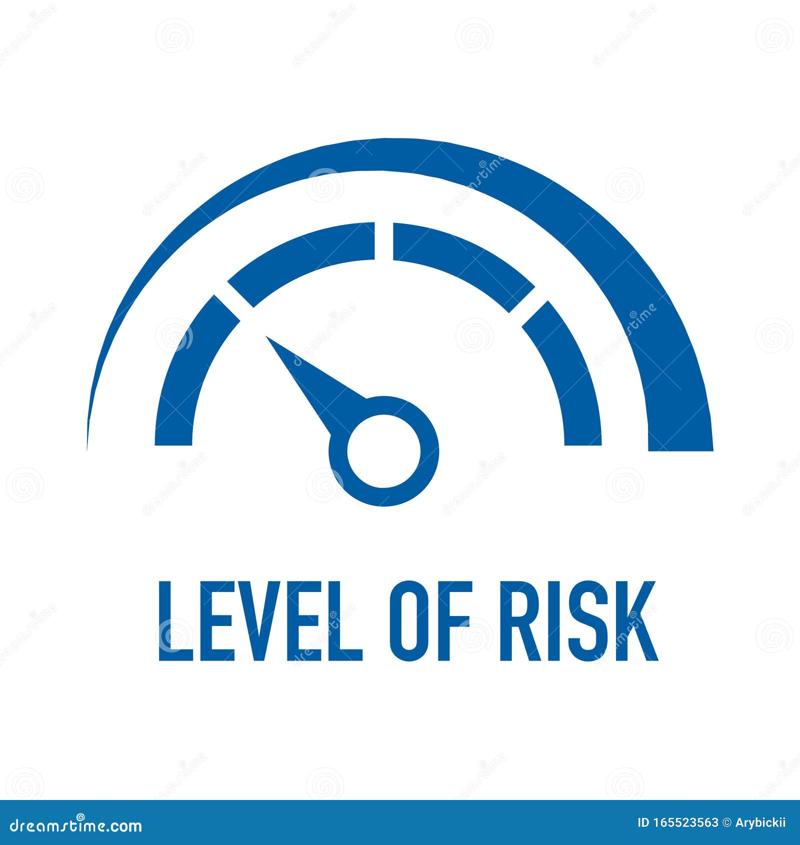 Low Level Risk Gauge Vector Icon Stock Vector - Illustration of