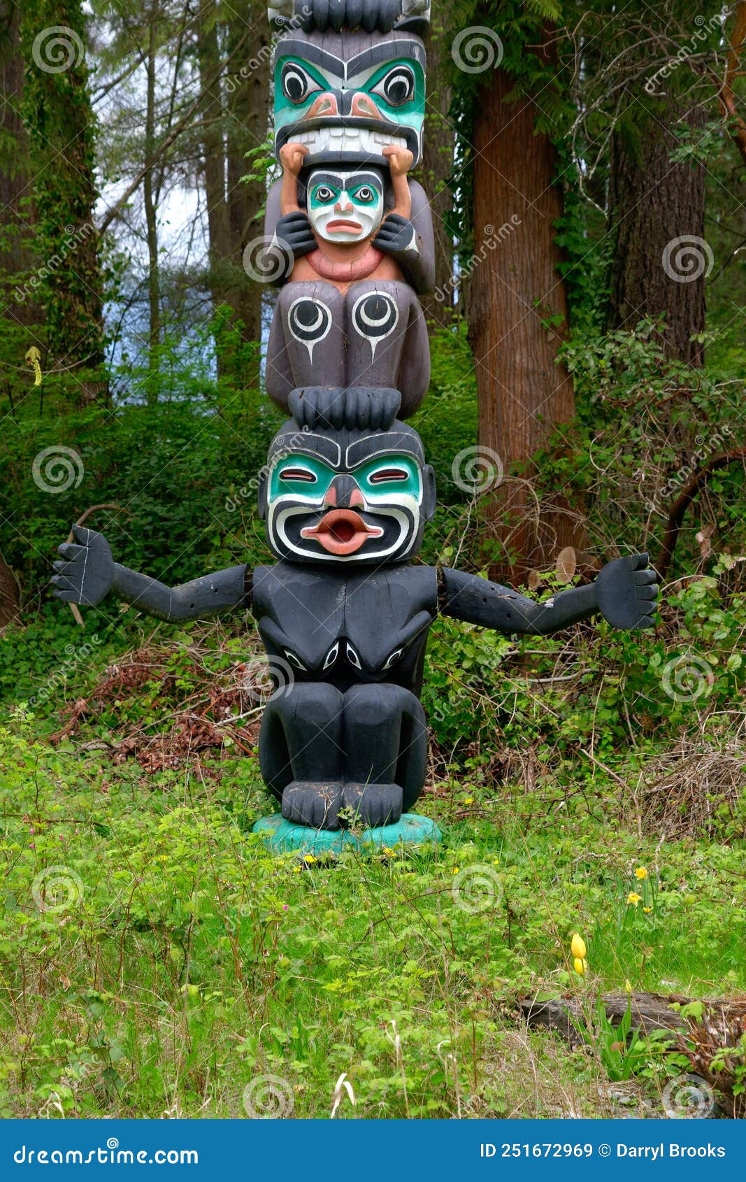 Low Man on the Totem Pole editorial stock image. Image of religion ...