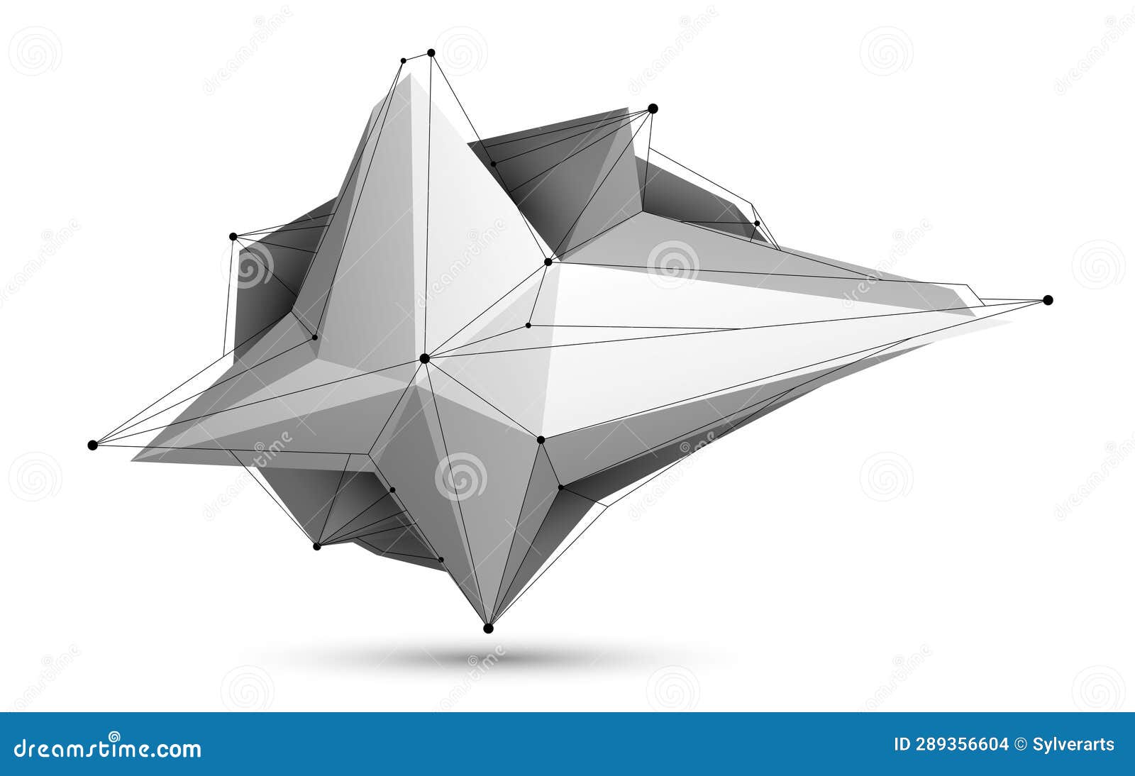 low poly abstract form  on white,  future   polygonal art, dimensional geometric dynamic tech theme, with