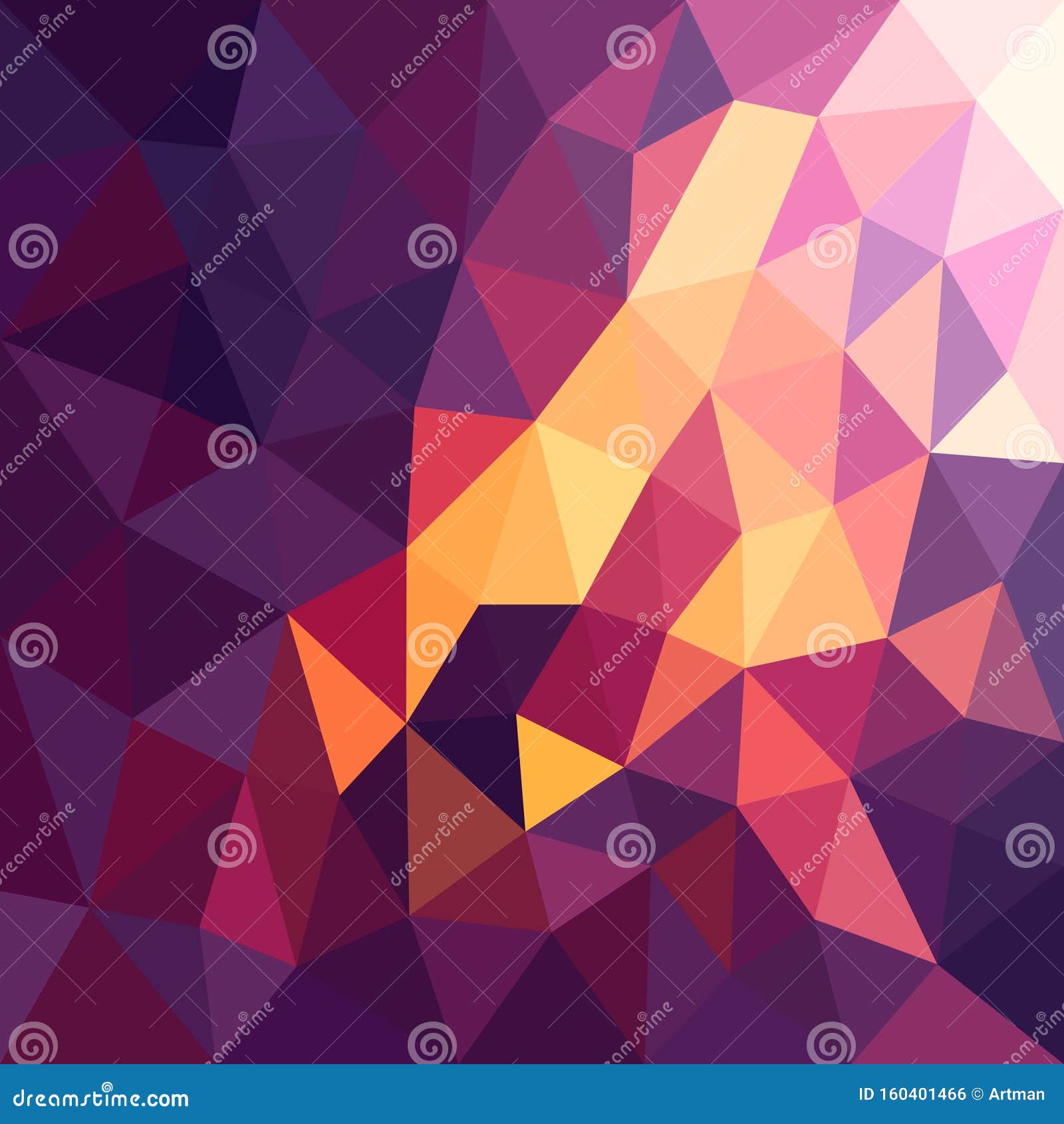 low poly abstract purple yellow background